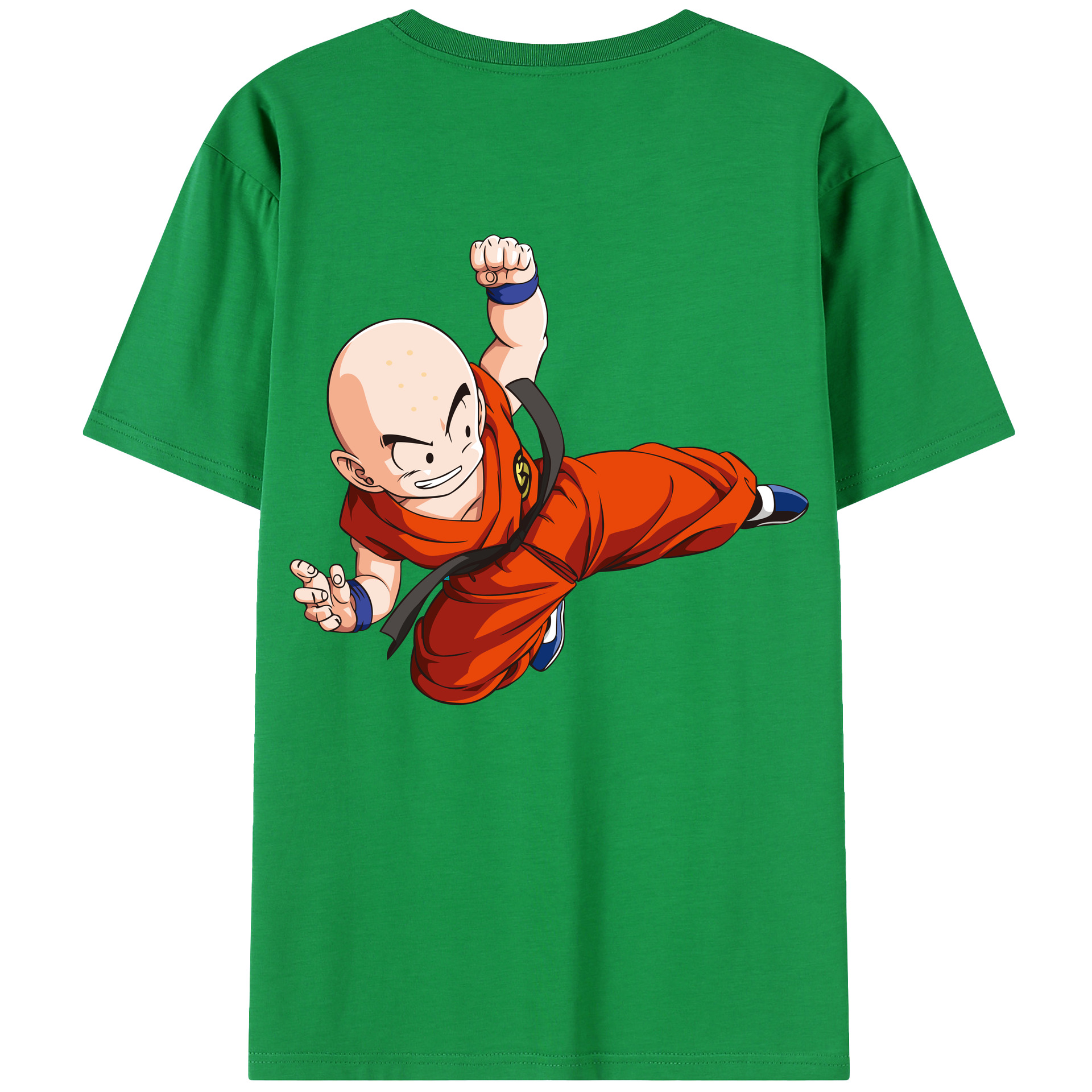 （画像用） ドラゴンボール クリリン DRAGON BALL krillin 綿100％半袖Tシャツ（背面プリント）