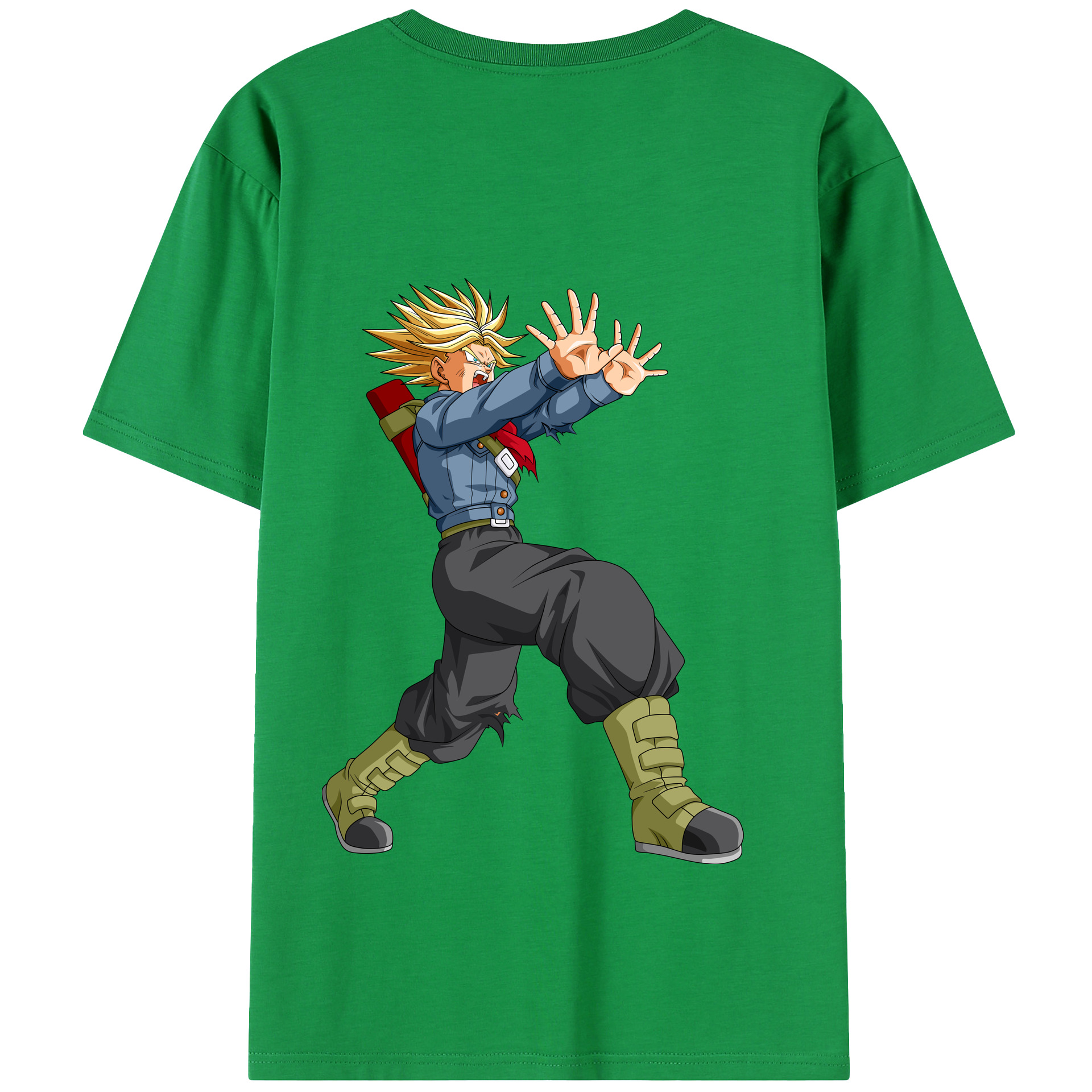 （画像用） ドラゴンボール トランクス（Torankusu）DRAGON BALL Trunks 綿100％半袖Tシャツ（背面プリント）