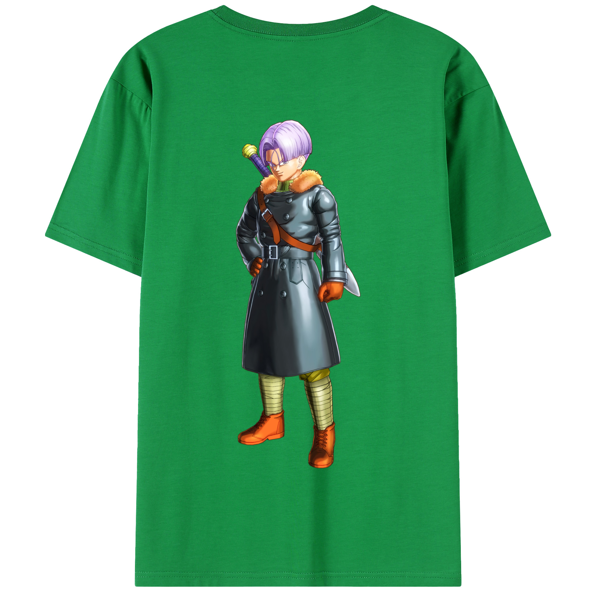 （画像用） ドラゴンボール トランクス（Torankusu）DRAGON BALL Trunks 綿100％半袖Tシャツ（背面プリント）