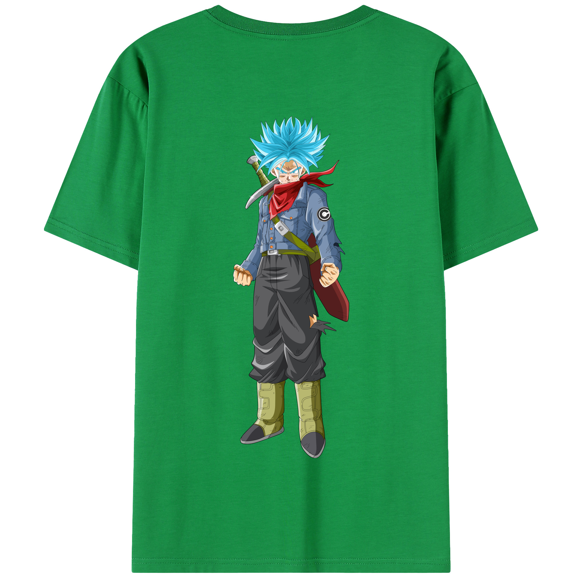 （画像用） ドラゴンボール トランクス（Torankusu）DRAGON BALL Trunks 綿100％半袖Tシャツ（背面プリント）