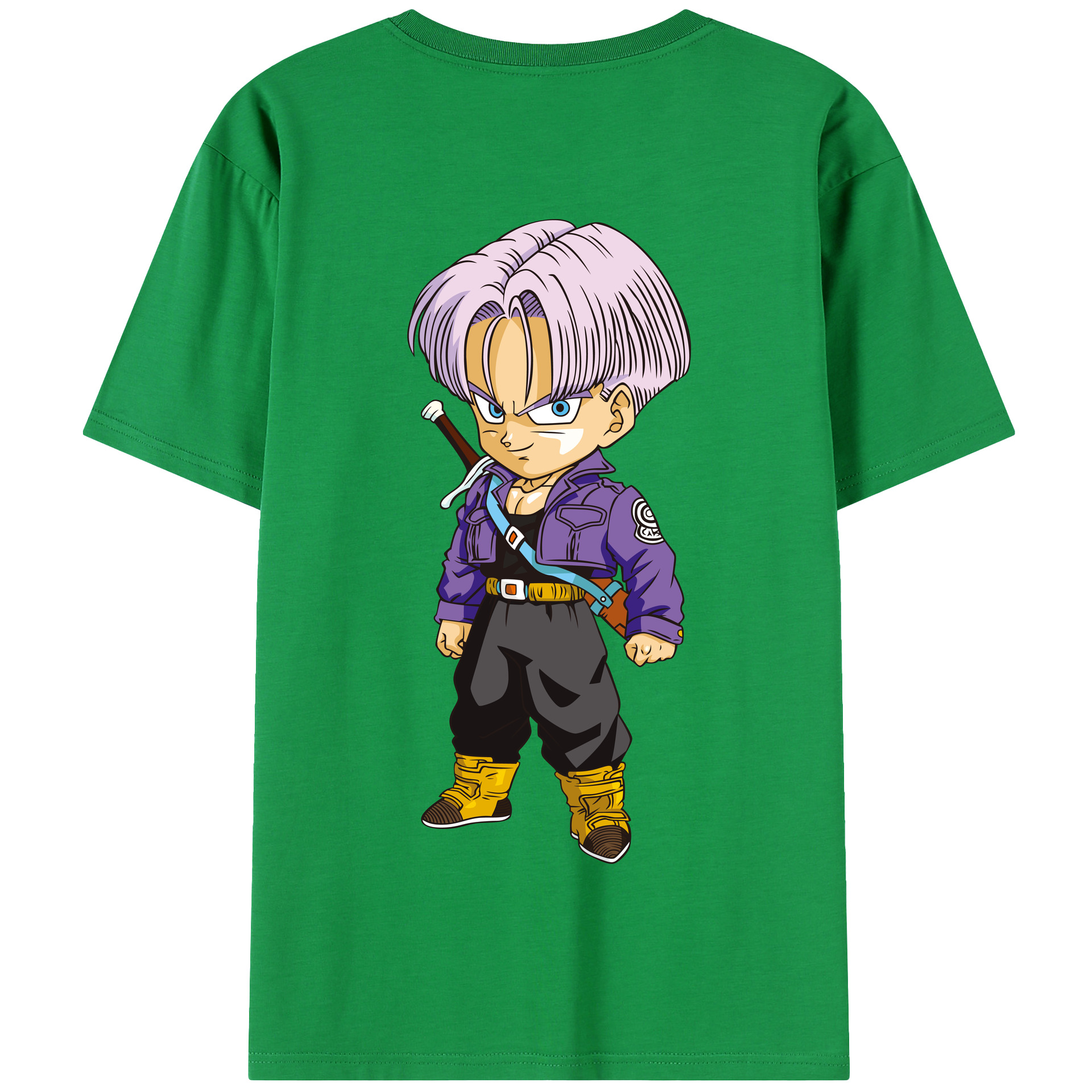 （画像用） ドラゴンボール トランクス（Torankusu）DRAGON BALL Trunks 綿100％半袖Tシャツ（背面プリント）
