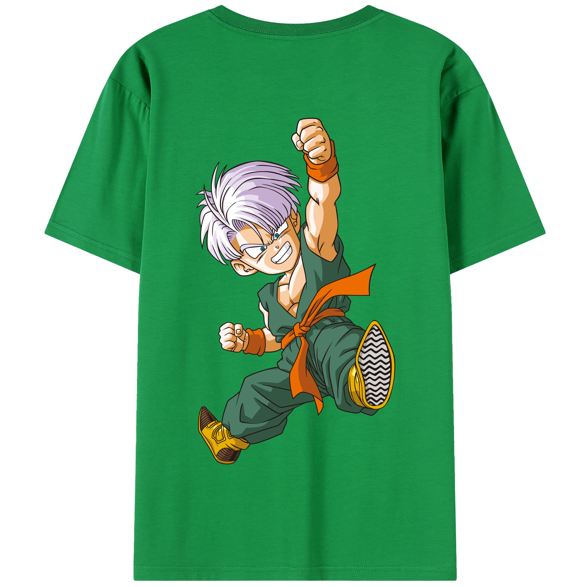 （画像用） ドラゴンボール トランクス（Torankusu）DRAGON BALL Trunks 綿100％半袖Tシャツ（背面プリント）