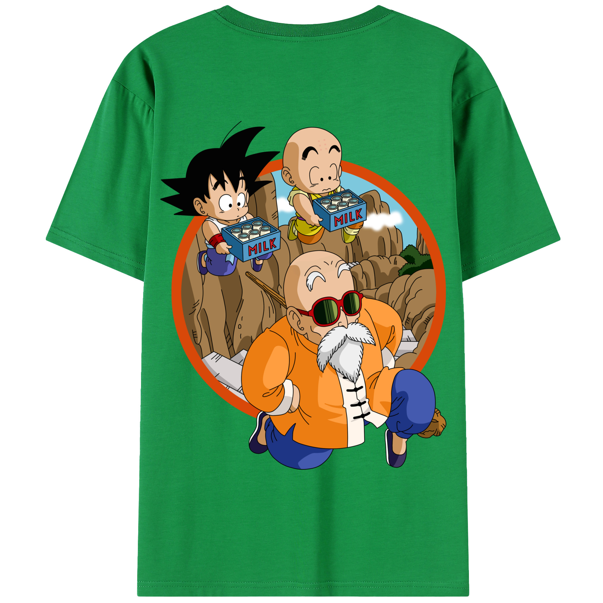 （画像用） ドラゴンボール 亀仙人（かめせんにん） DRAGON BALL Master Roshi Kame Sennin 綿100％半袖Tシャツ（背面プリント）