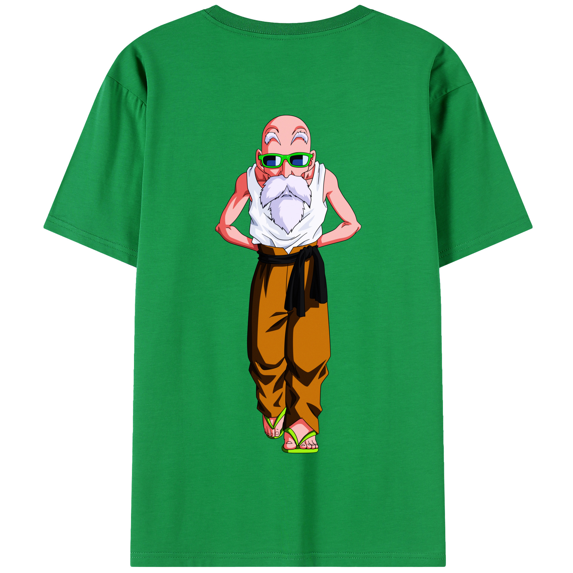 （画像用） ドラゴンボール 亀仙人（かめせんにん） DRAGON BALL Master Roshi Kame Sennin 綿100％半袖Tシャツ（背面プリント）