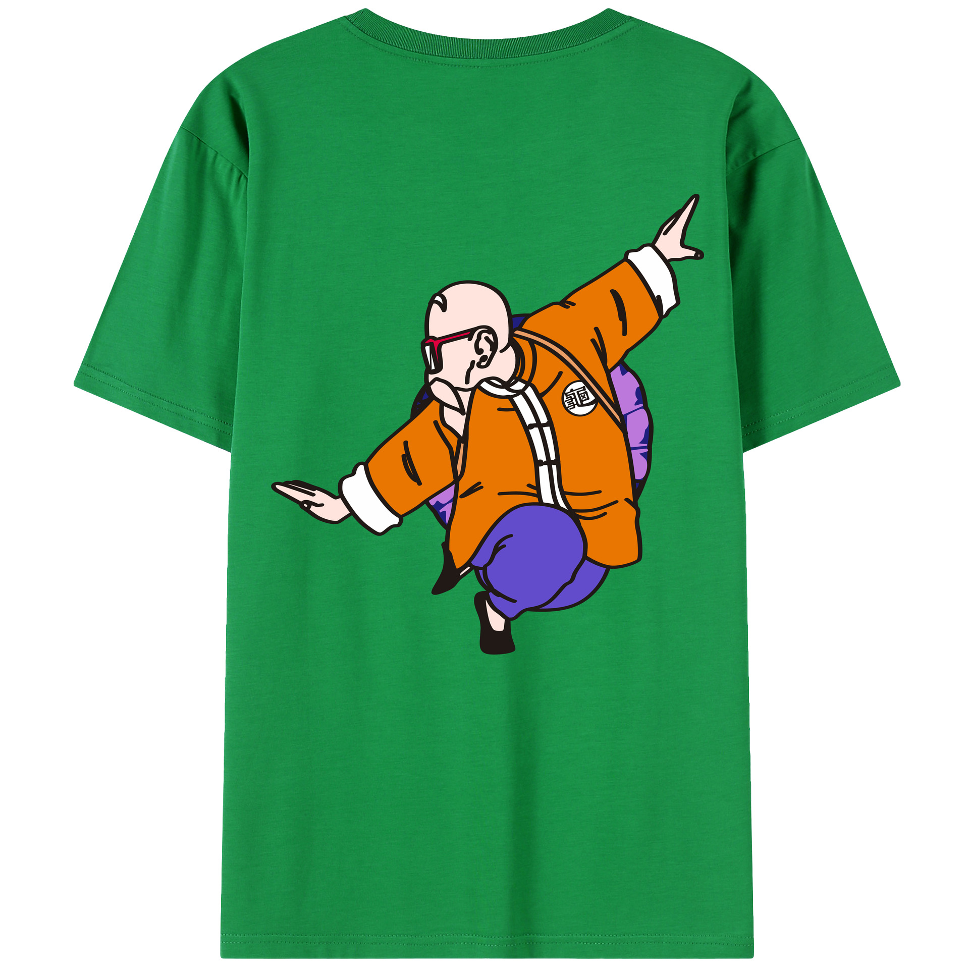 （画像用） ドラゴンボール 亀仙人（かめせんにん） DRAGON BALL Master Roshi Kame Sennin 綿100％半袖Tシャツ（背面プリント）