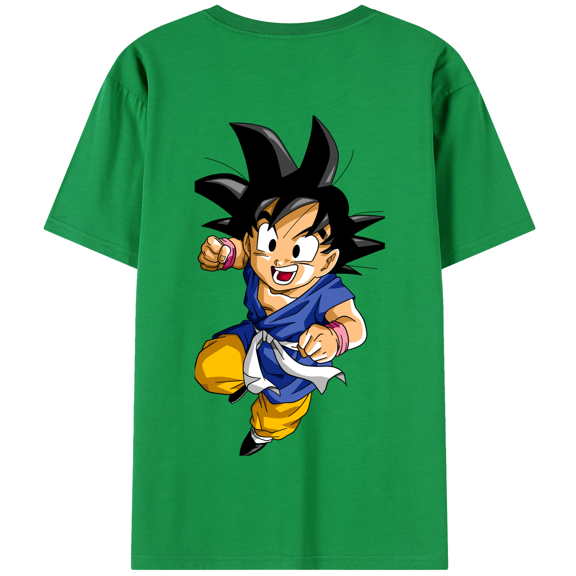 （画像用） ドラゴンボール 孫悟天 そん ごてん DRAGON BALL Son Goten 綿100％半袖Tシャツ（背面プリント）