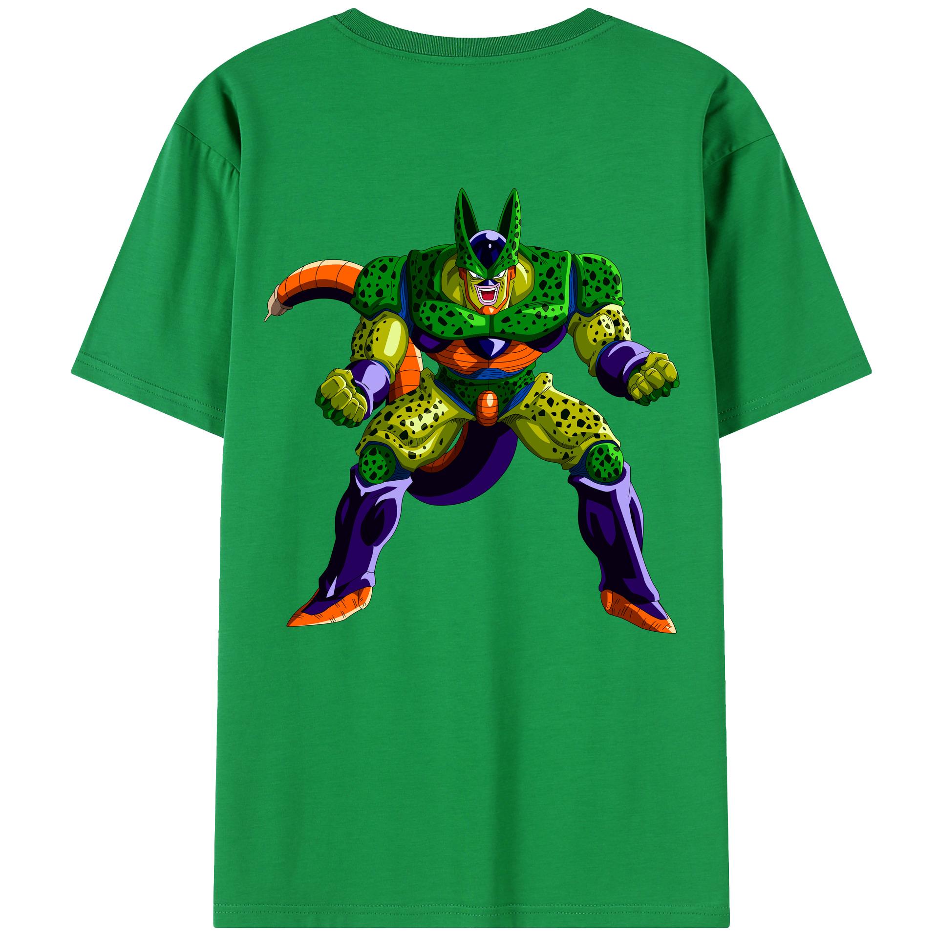 （画像用） ドラゴンボール セル DRAGON BALL Cell 綿100％半袖Tシャツ（背面プリント）