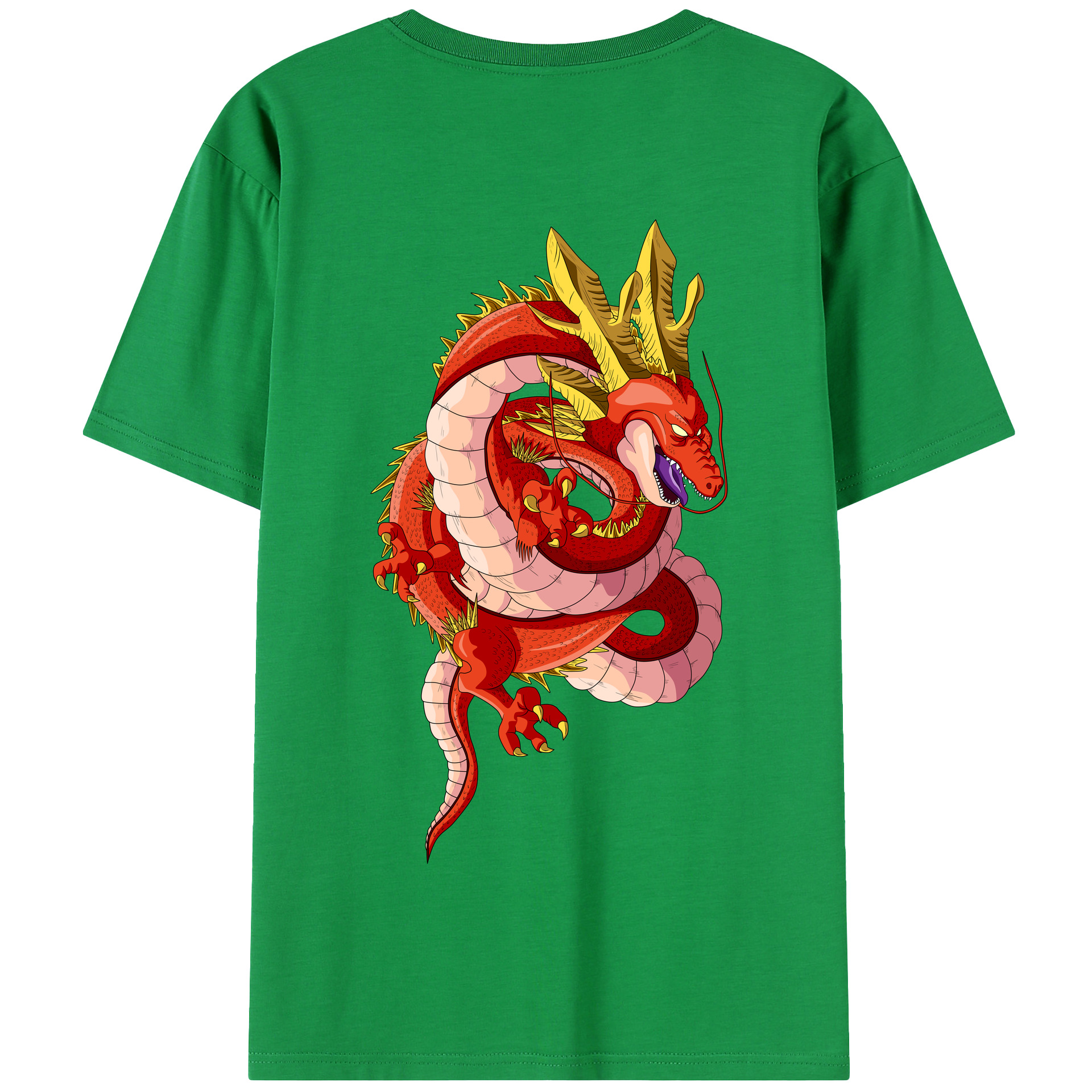 （画像用） ドラゴンボール 神龍 シェンロン DRAGON BALL Shenron 綿100％半袖Tシャツ（背面プリント）