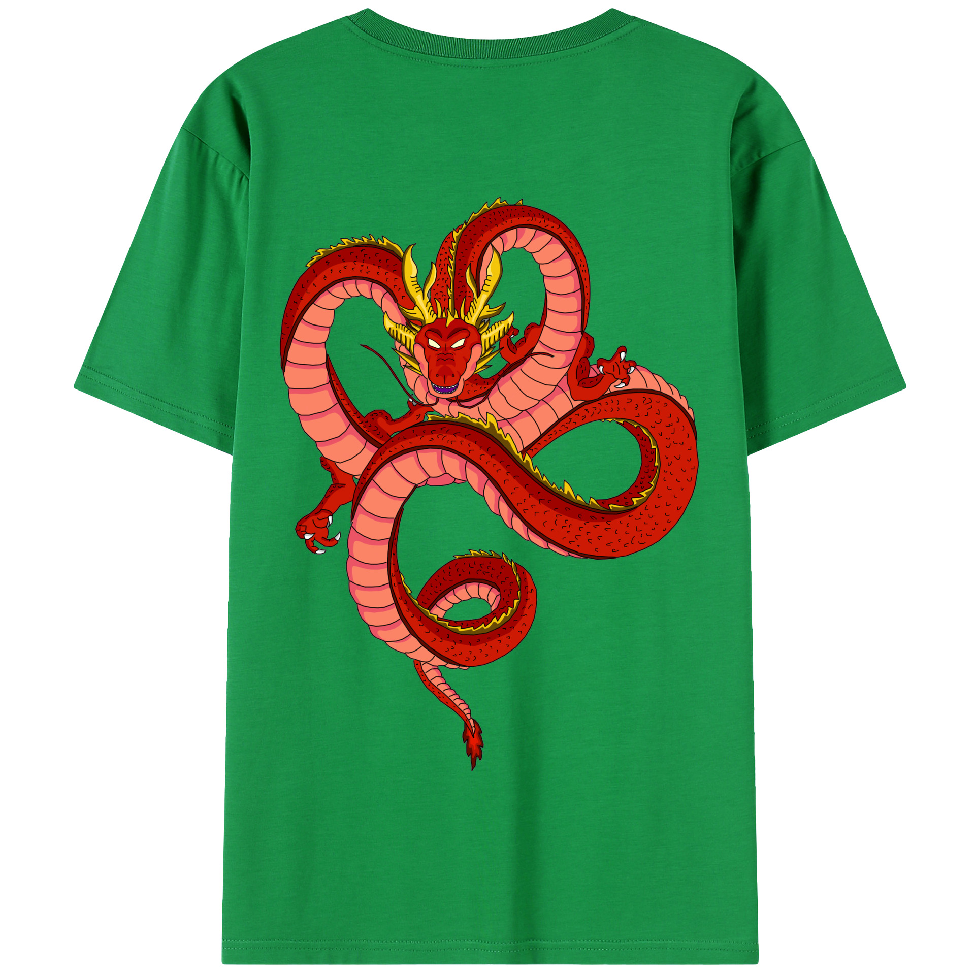 （画像用） ドラゴンボール 神龍 シェンロン DRAGON BALL Shenron 綿100％半袖Tシャツ（背面プリント）