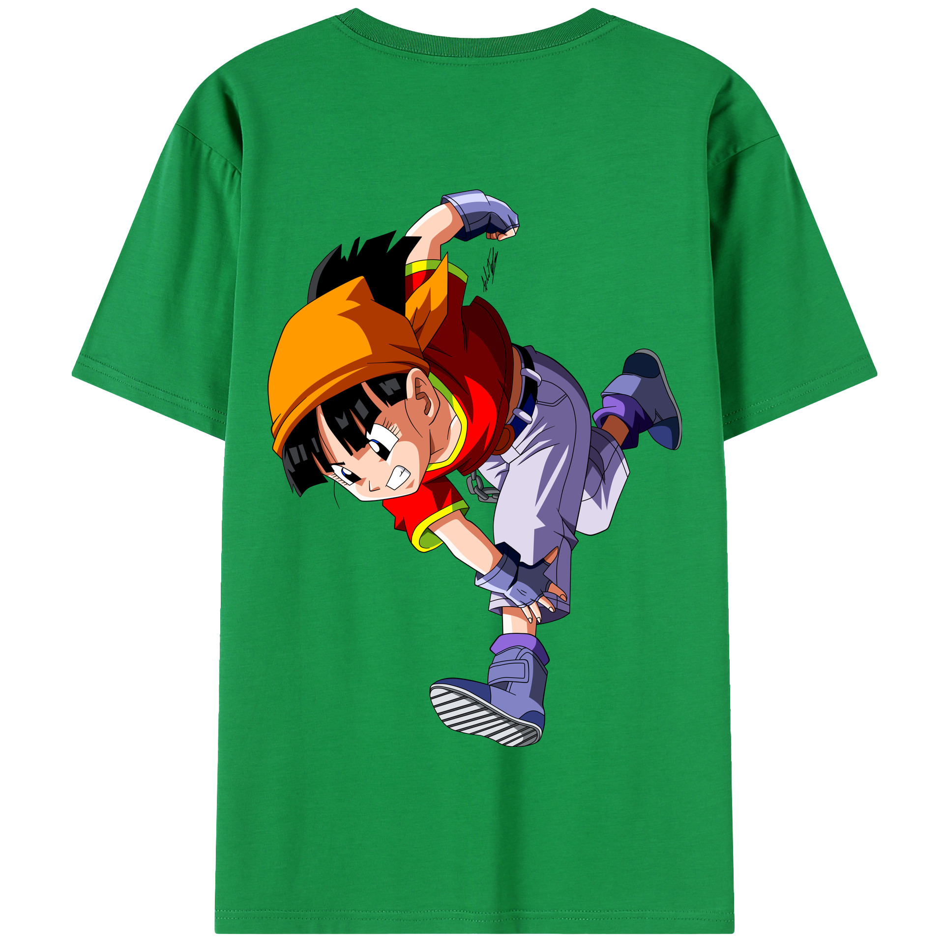 （画像用） ドラゴンボール パン DRAGON BALL Pan 綿100％半袖Tシャツ（背面プリント）