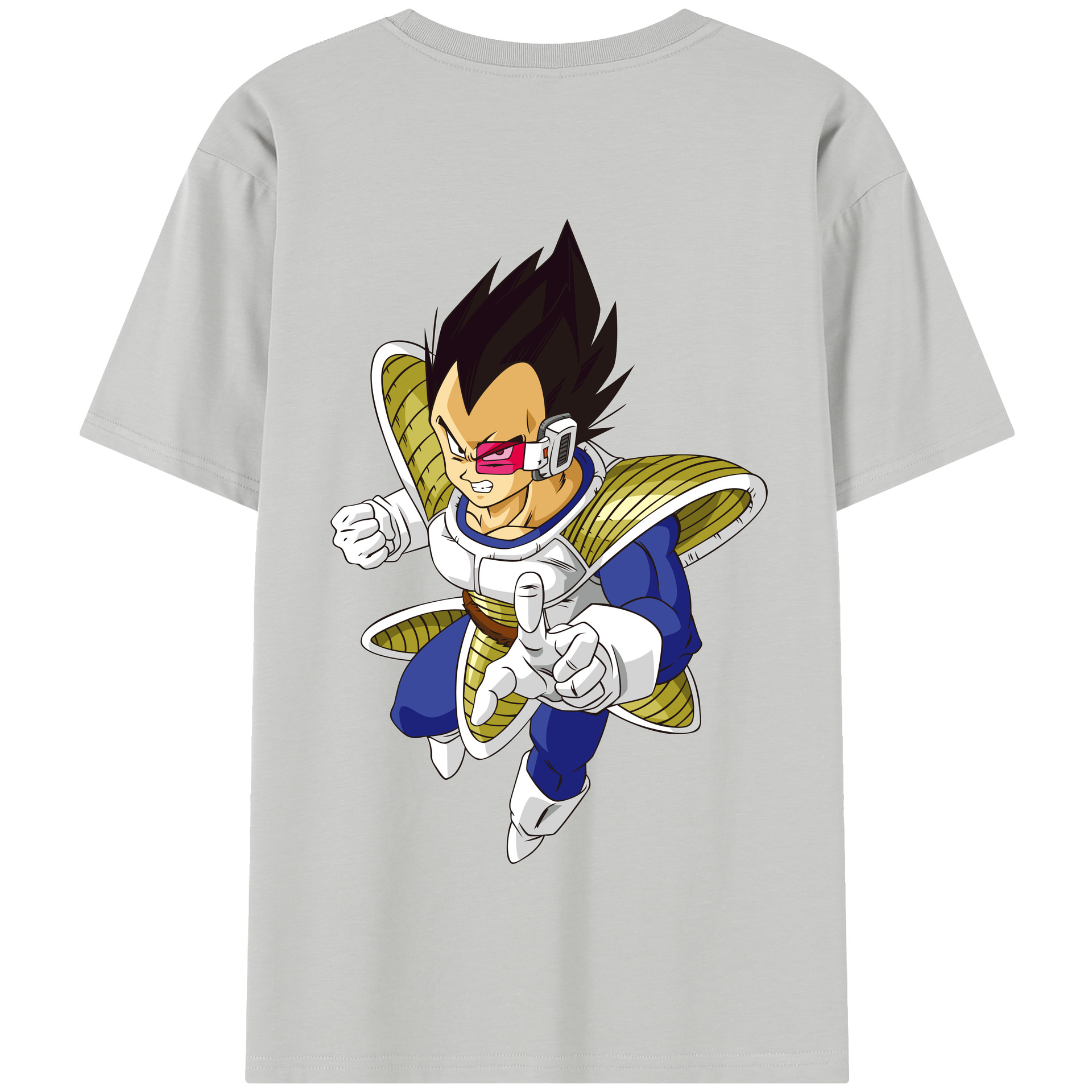 （画像用） ドラゴンボール ベジータ四世（Bejīta Yonsei）DRAGON BALL Vegeta IV 綿100％半袖Tシャツ（背面プリント）
