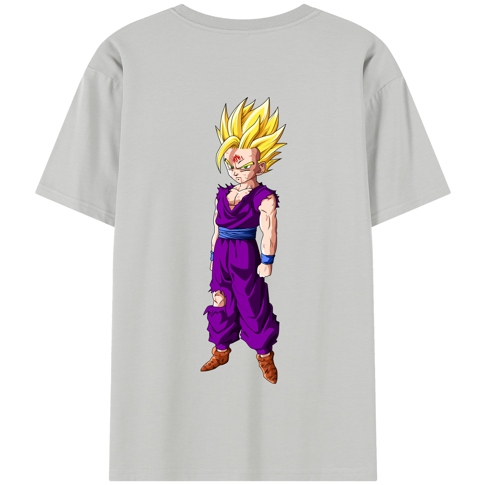 （画像用） ドラゴンボール 孫 悟飯（そんごはん）DRAGON BALL Son Gohan 綿100％半袖Tシャツ（背面プリント）
