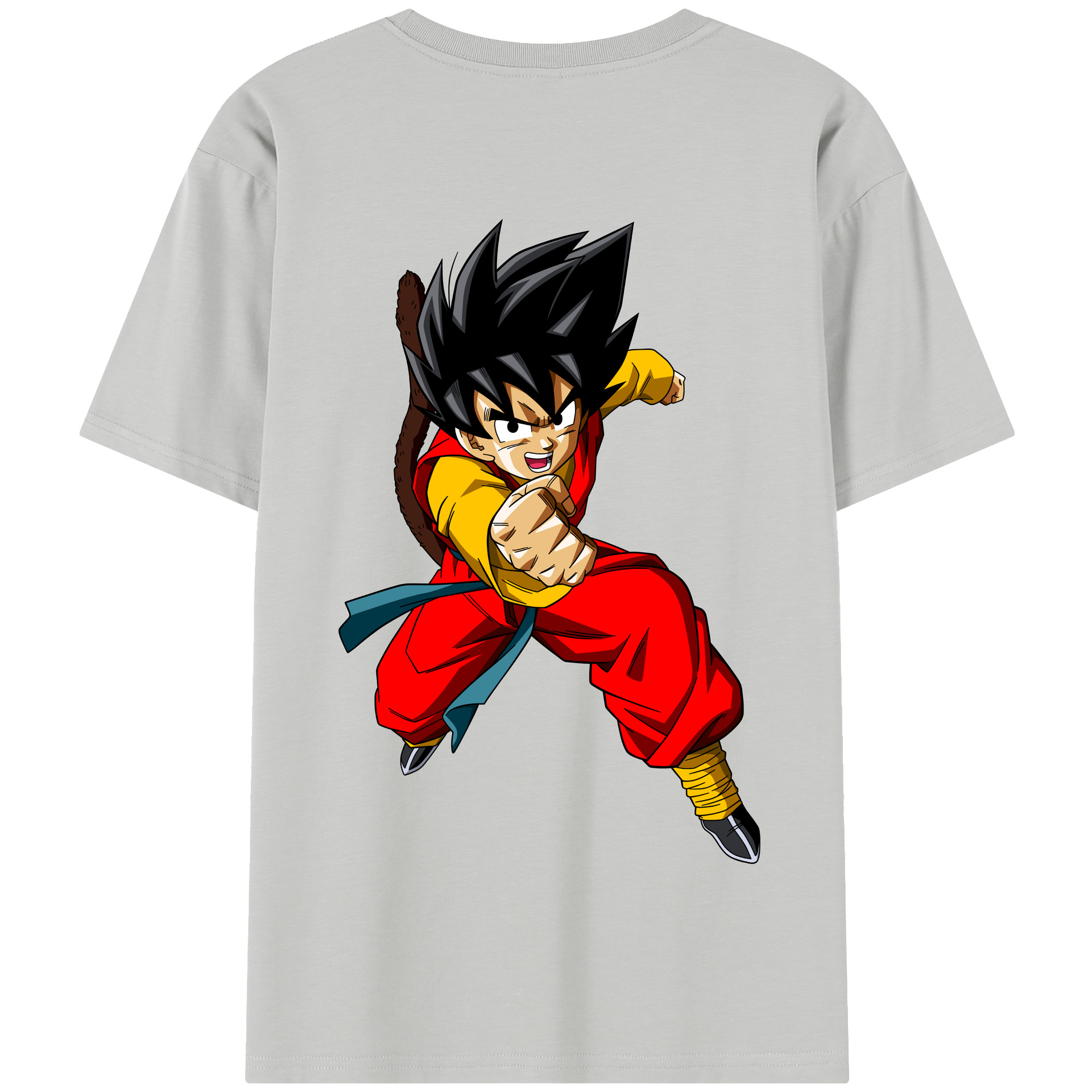 （画像用） ドラゴンボール 孫悟空（そん ごくう）Son Goku カカロット DRAGON BALL Kakarotto 綿100％半袖Tシャツ（背面プリント）