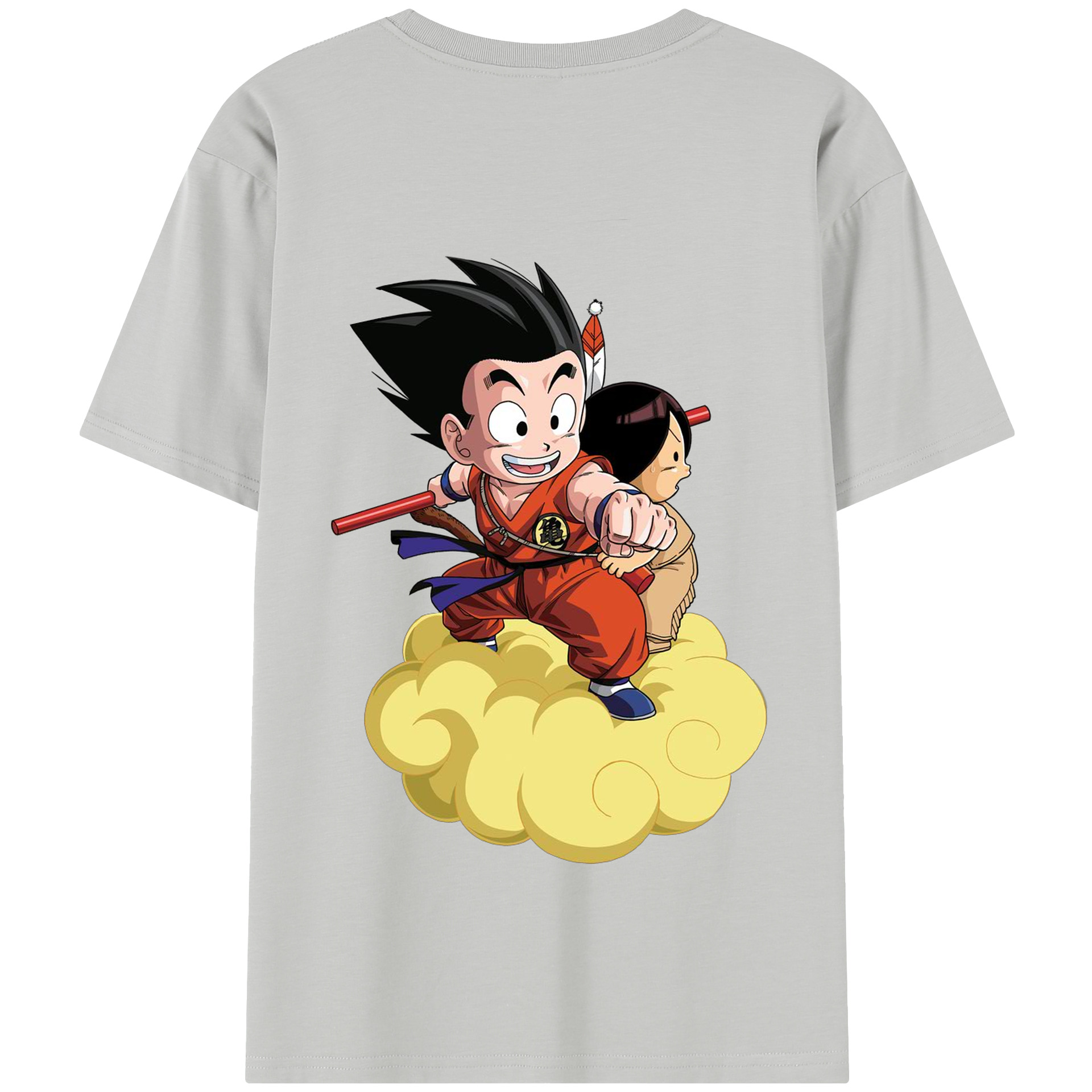 （画像用） ドラゴンボール 孫悟空（そん ごくう）Son Goku カカロット DRAGON BALL Kakarotto 綿100％半袖Tシャツ（背面プリント）