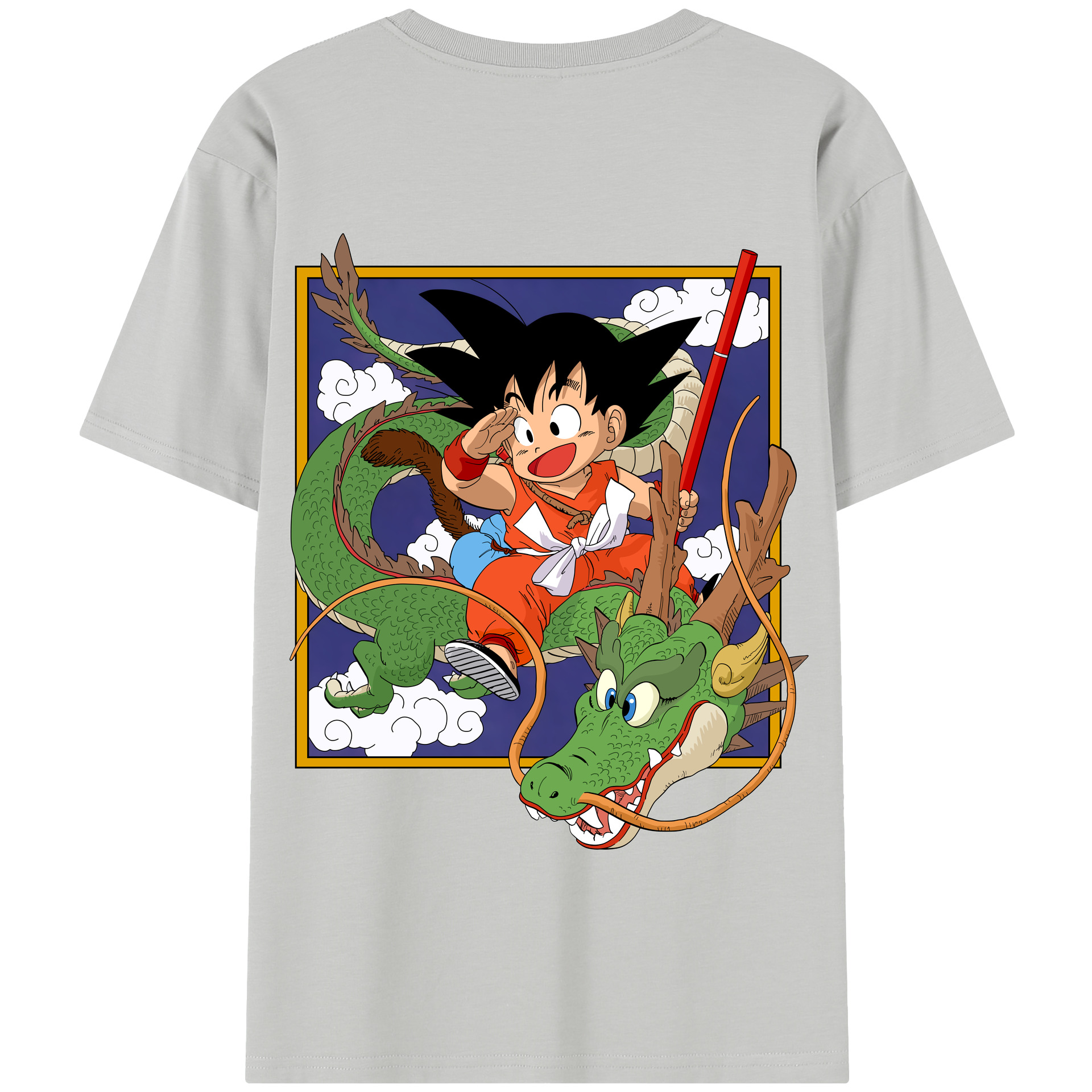 （画像用） ドラゴンボール 孫悟空（そん ごくう）Son Goku カカロット DRAGON BALL Kakarotto 綿100％半袖Tシャツ（背面プリント）