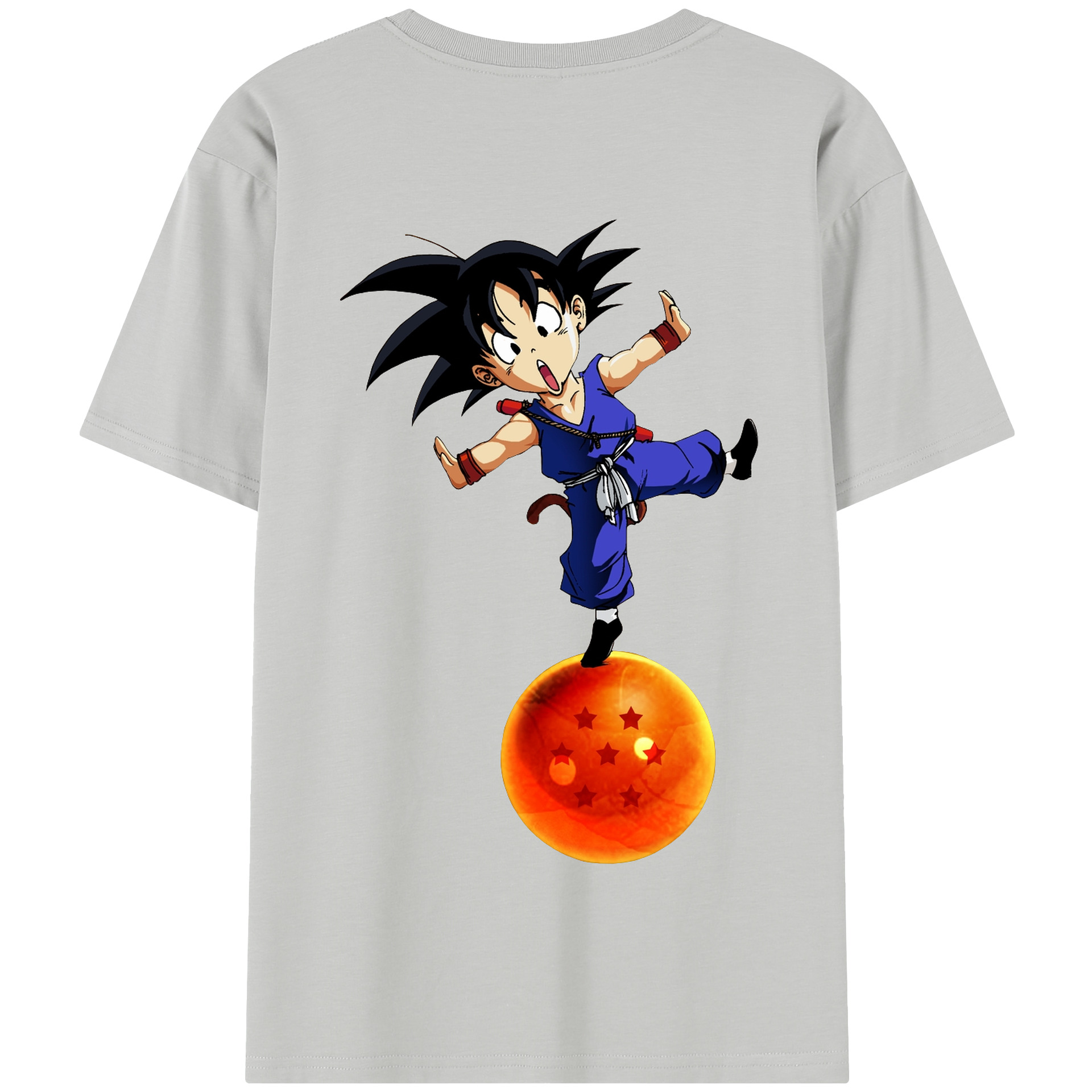 （画像用） ドラゴンボール 孫悟空（そん ごくう）Son Goku カカロット DRAGON BALL Kakarotto 綿100％半袖Tシャツ（背面プリント）