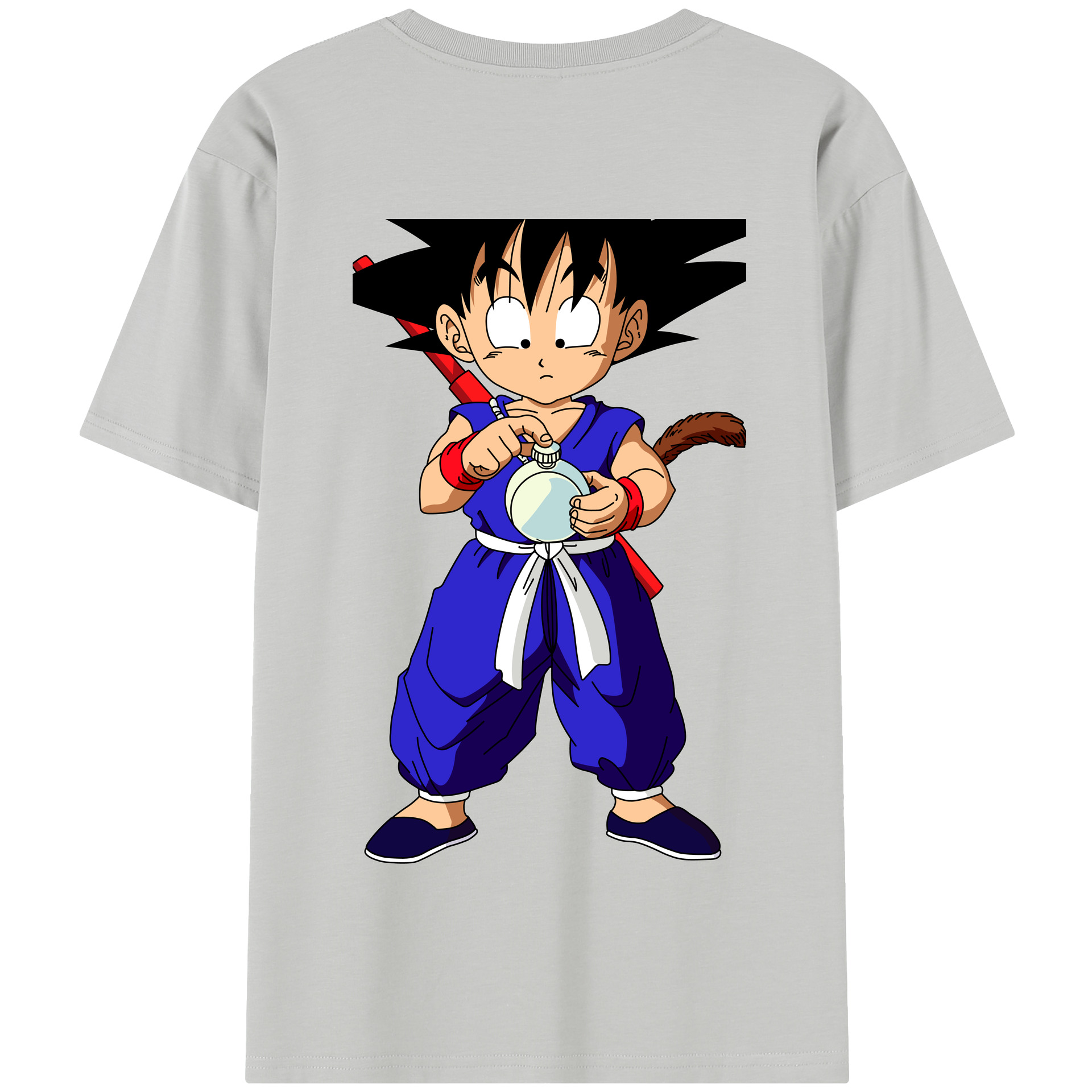 （画像用） ドラゴンボール 孫悟空（そん ごくう）Son Goku カカロット DRAGON BALL Kakarotto 綿100％半袖Tシャツ（背面プリント）