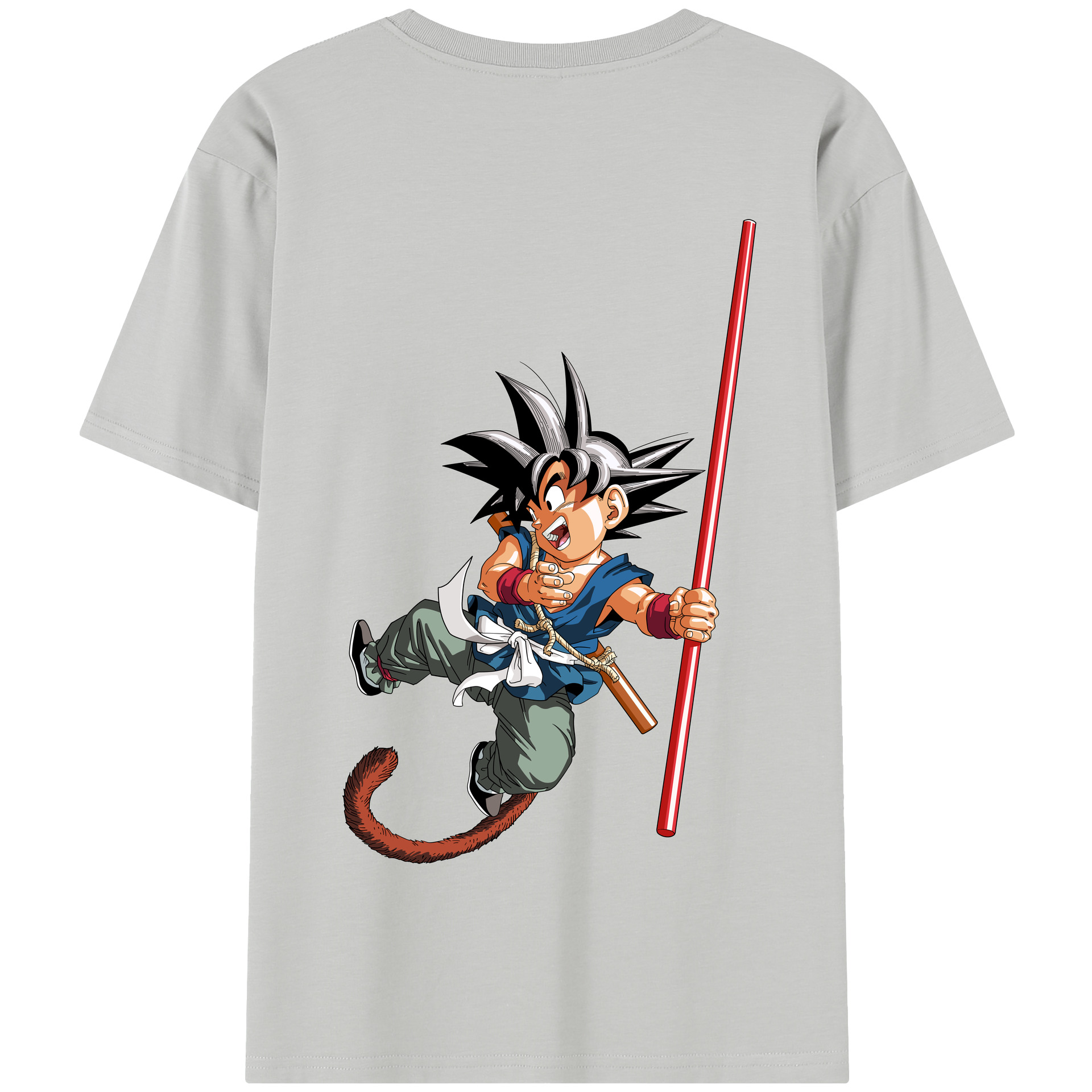 （画像用） ドラゴンボール 孫悟空（そん ごくう）Son Goku カカロット DRAGON BALL Kakarotto 綿100％半袖Tシャツ（背面プリント）