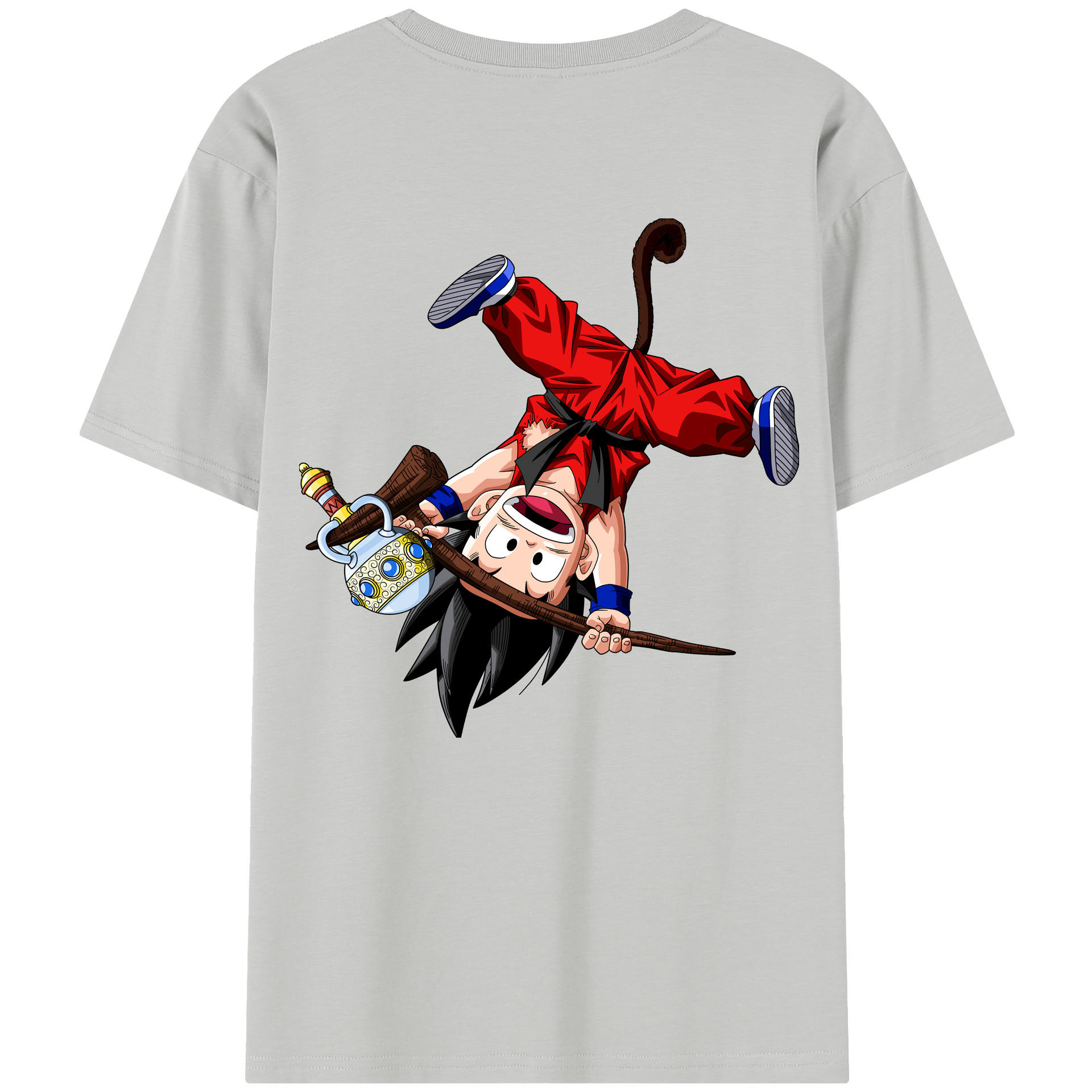 （画像用） ドラゴンボール 孫悟空（そん ごくう）Son Goku カカロット DRAGON BALL Kakarotto 綿100％半袖Tシャツ（背面プリント）