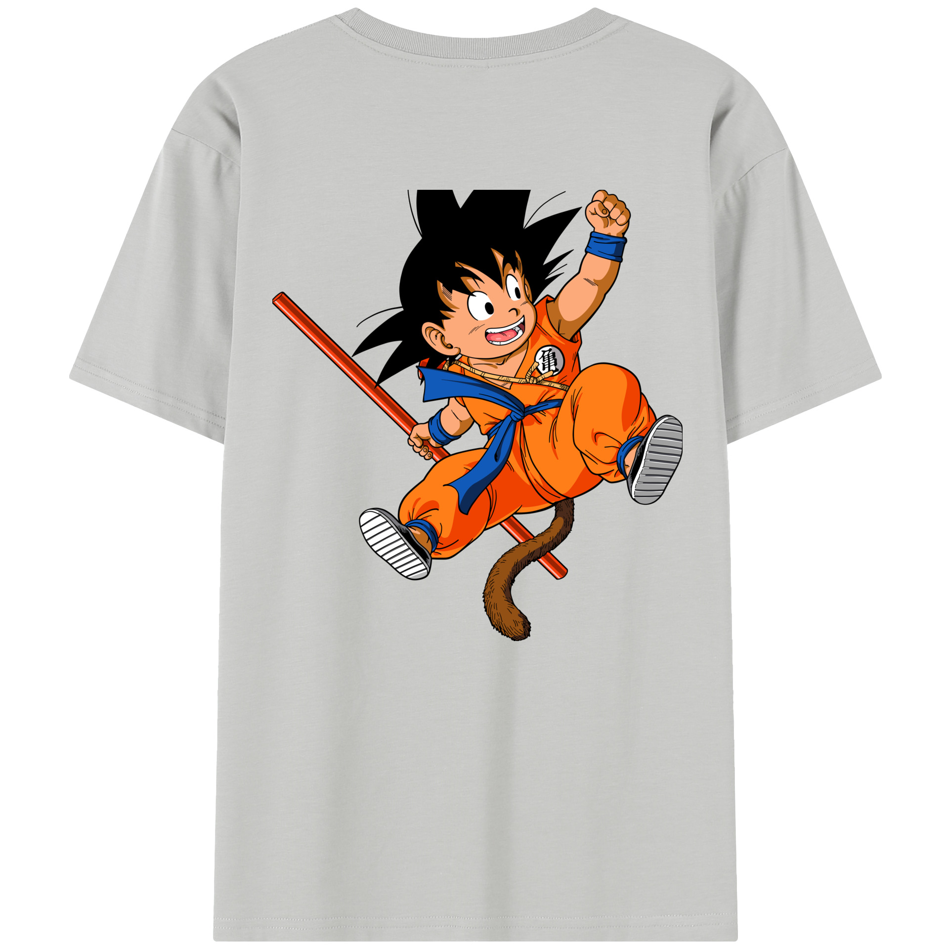 （画像用） ドラゴンボール 孫悟空（そん ごくう）Son Goku カカロット DRAGON BALL Kakarotto 綿100％半袖Tシャツ（背面プリント）