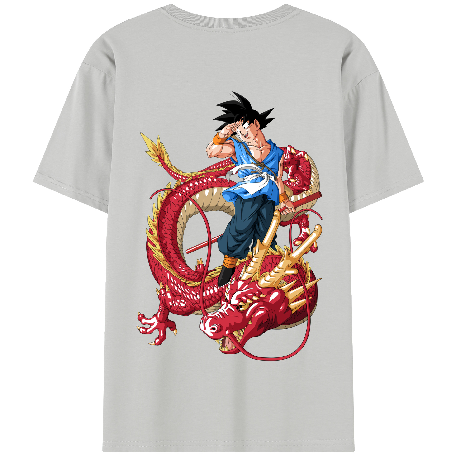 （画像用） ドラゴンボール 孫悟空（そん ごくう）Son Goku カカロット DRAGON BALL Kakarotto 綿100％半袖Tシャツ（背面プリント）