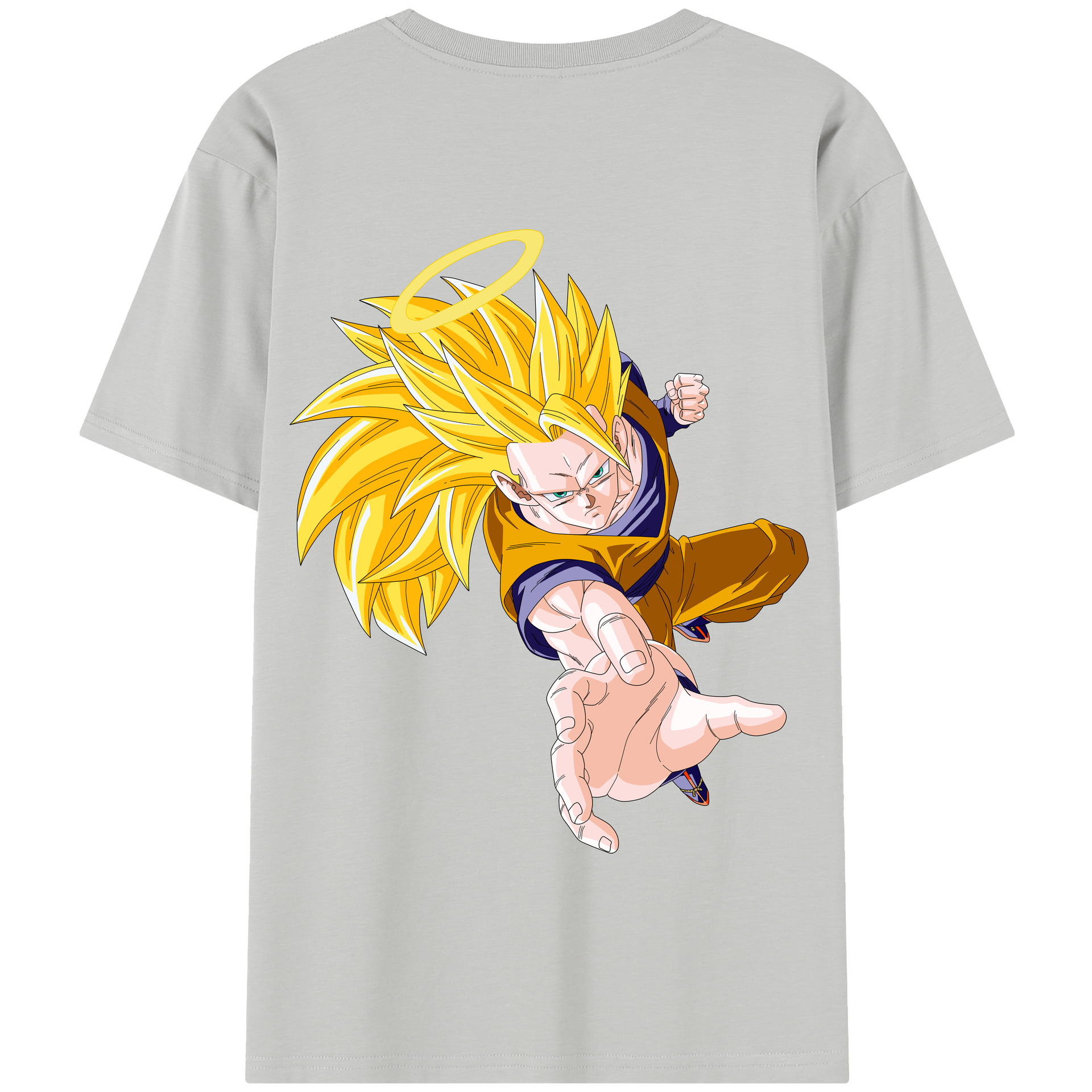 （画像用） ドラゴンボール 孫悟空（そん ごくう）Son Goku カカロット DRAGON BALL Kakarotto 綿100％半袖Tシャツ（背面プリント）
