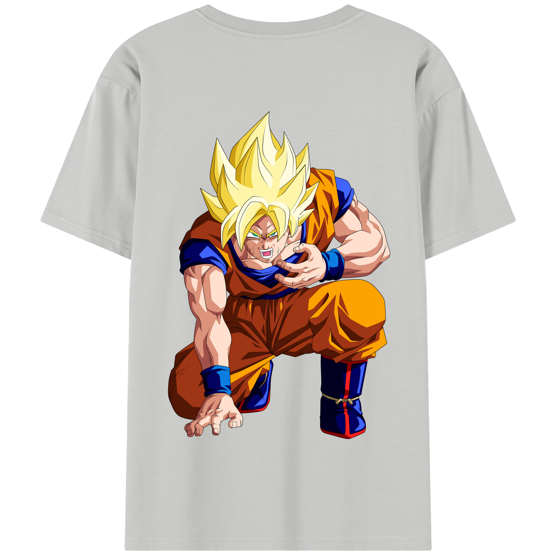 （画像用） ドラゴンボール 孫悟空（そん ごくう）Son Goku カカロット DRAGON BALL Kakarotto 綿100％半袖Tシャツ（背面プリント）