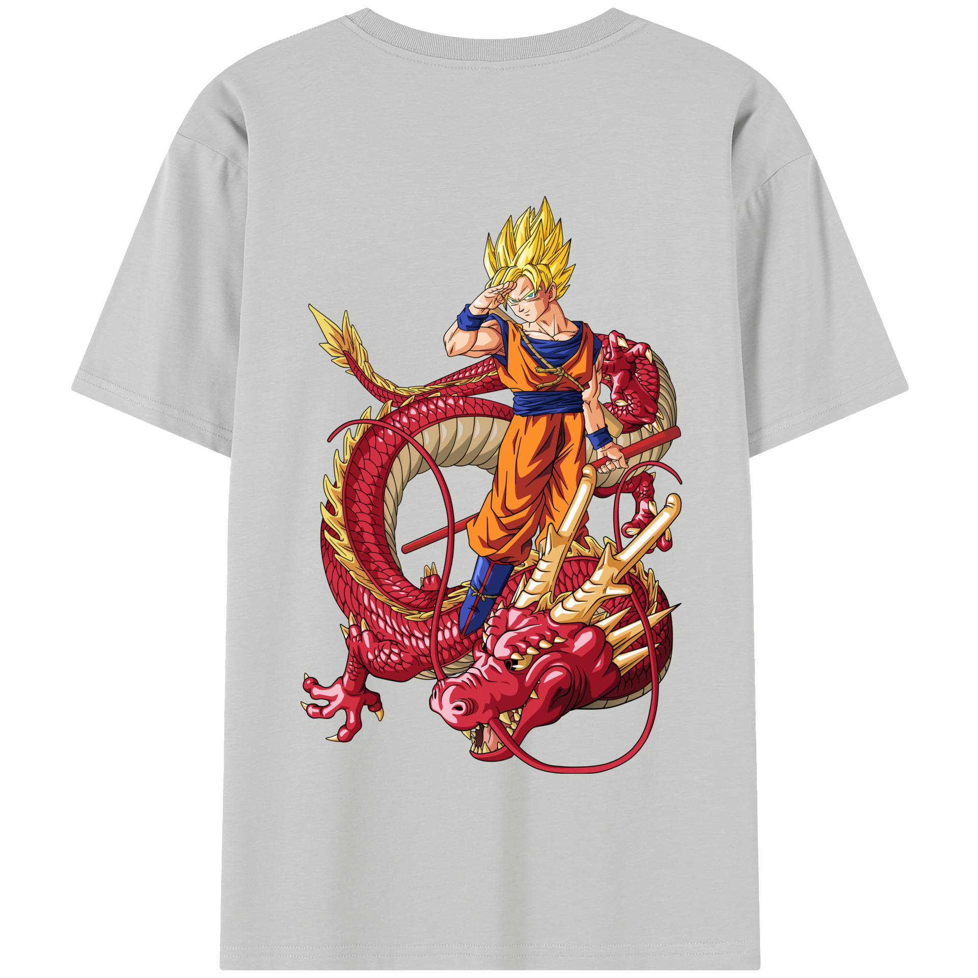 （画像用） ドラゴンボール 孫悟空（そん ごくう）Son Goku カカロット DRAGON BALL Kakarotto 綿100％半袖Tシャツ（背面プリント）