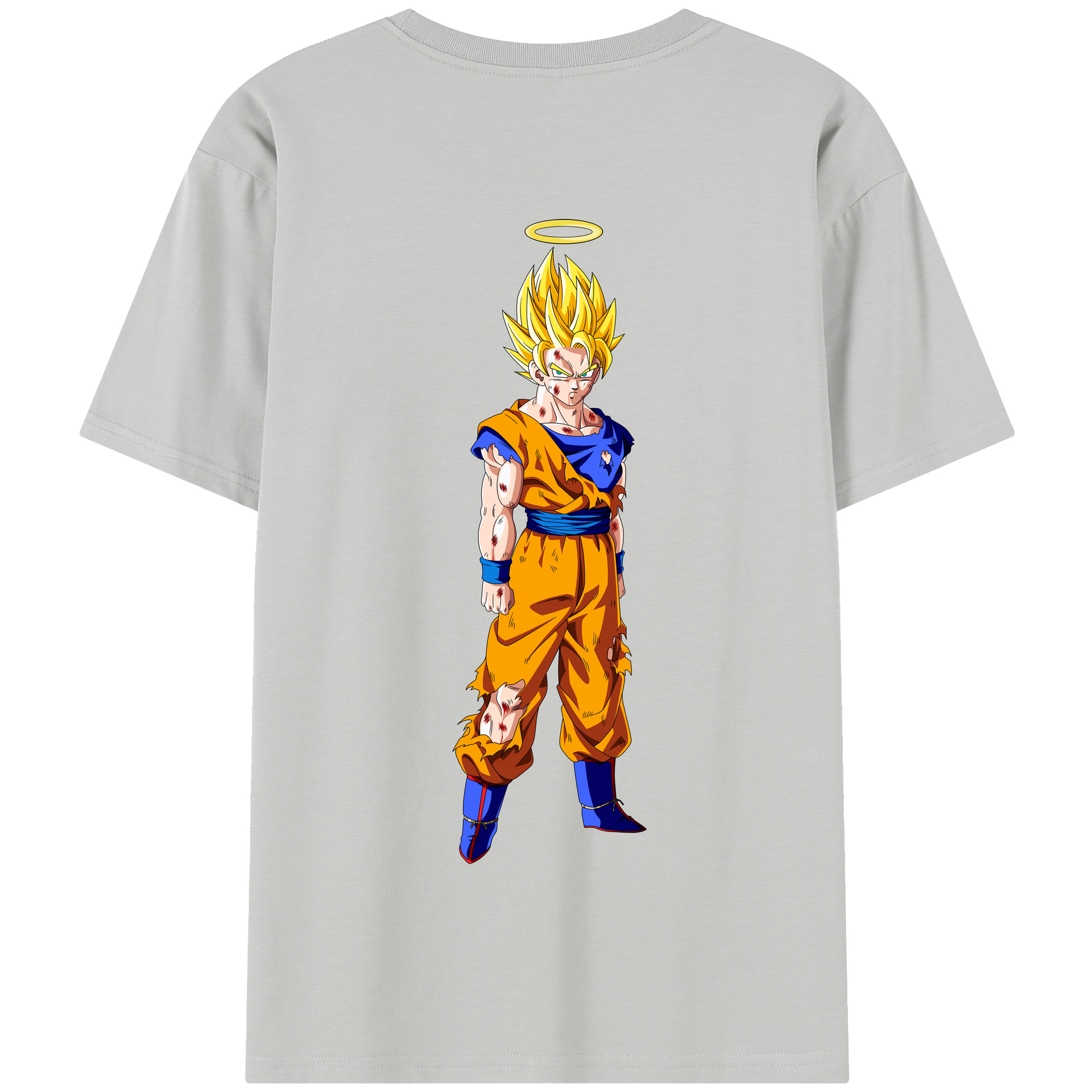 （画像用） ドラゴンボール 孫悟空（そん ごくう）Son Goku カカロット DRAGON BALL Kakarotto 綿100％半袖Tシャツ（背面プリント）