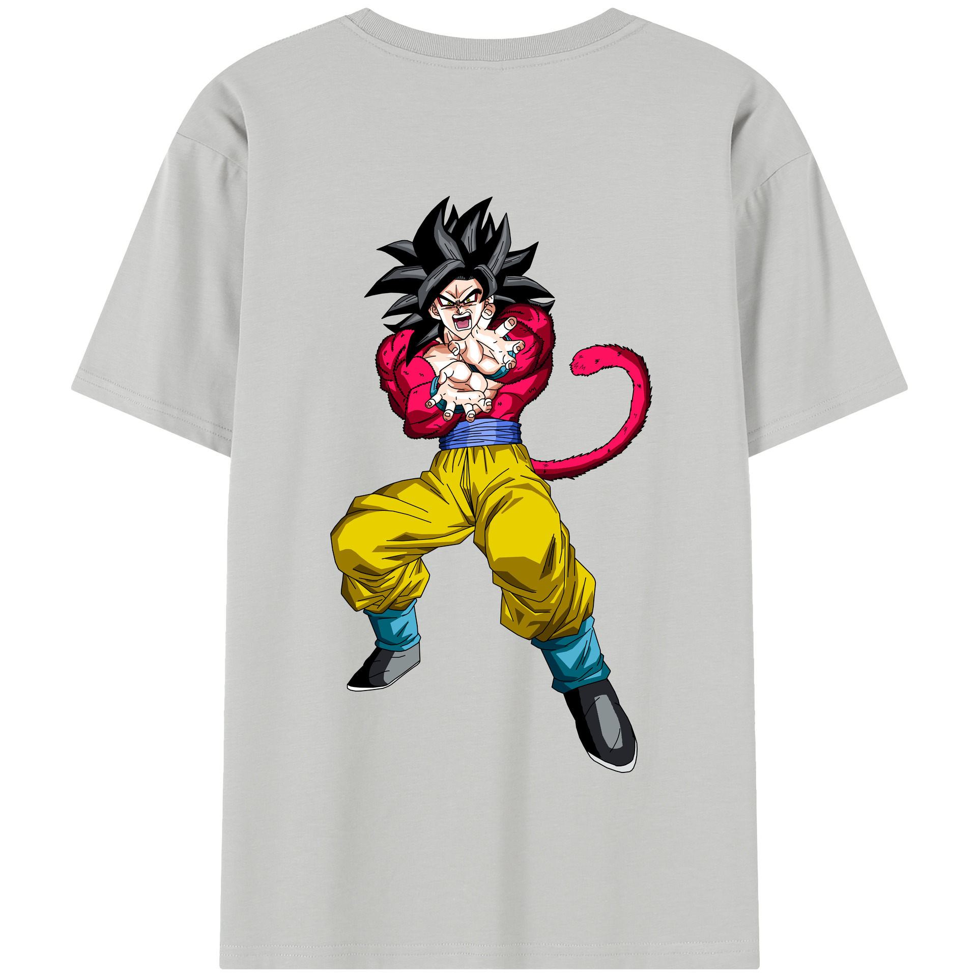 （画像用） ドラゴンボール 孫悟空（そん ごくう）Son Goku カカロット DRAGON BALL Kakarotto 綿100％半袖Tシャツ（背面プリント）