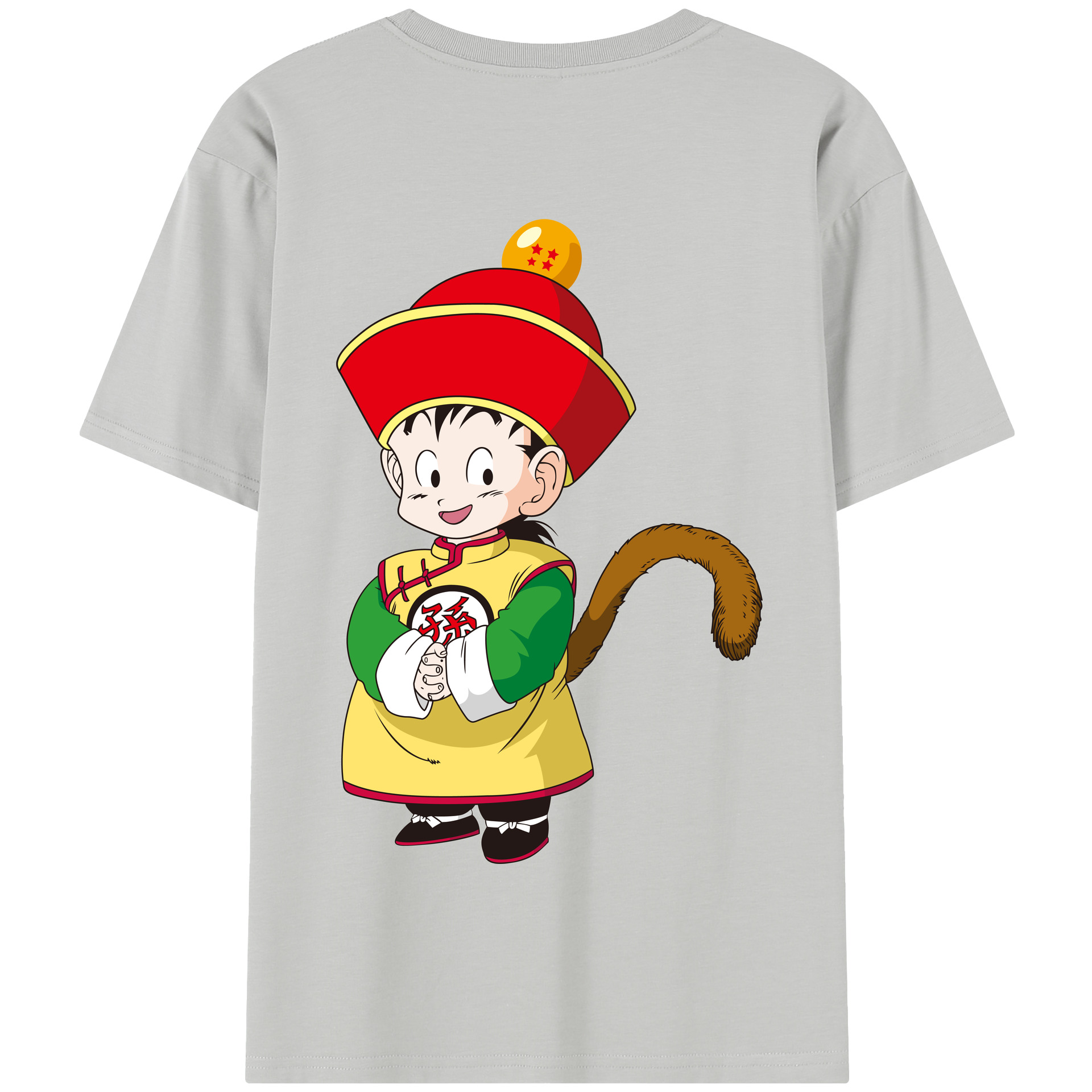 （画像用） ドラゴンボール 孫悟空（そん ごくう）Son Goku カカロット DRAGON BALL Kakarotto 綿100％半袖Tシャツ（背面プリント）