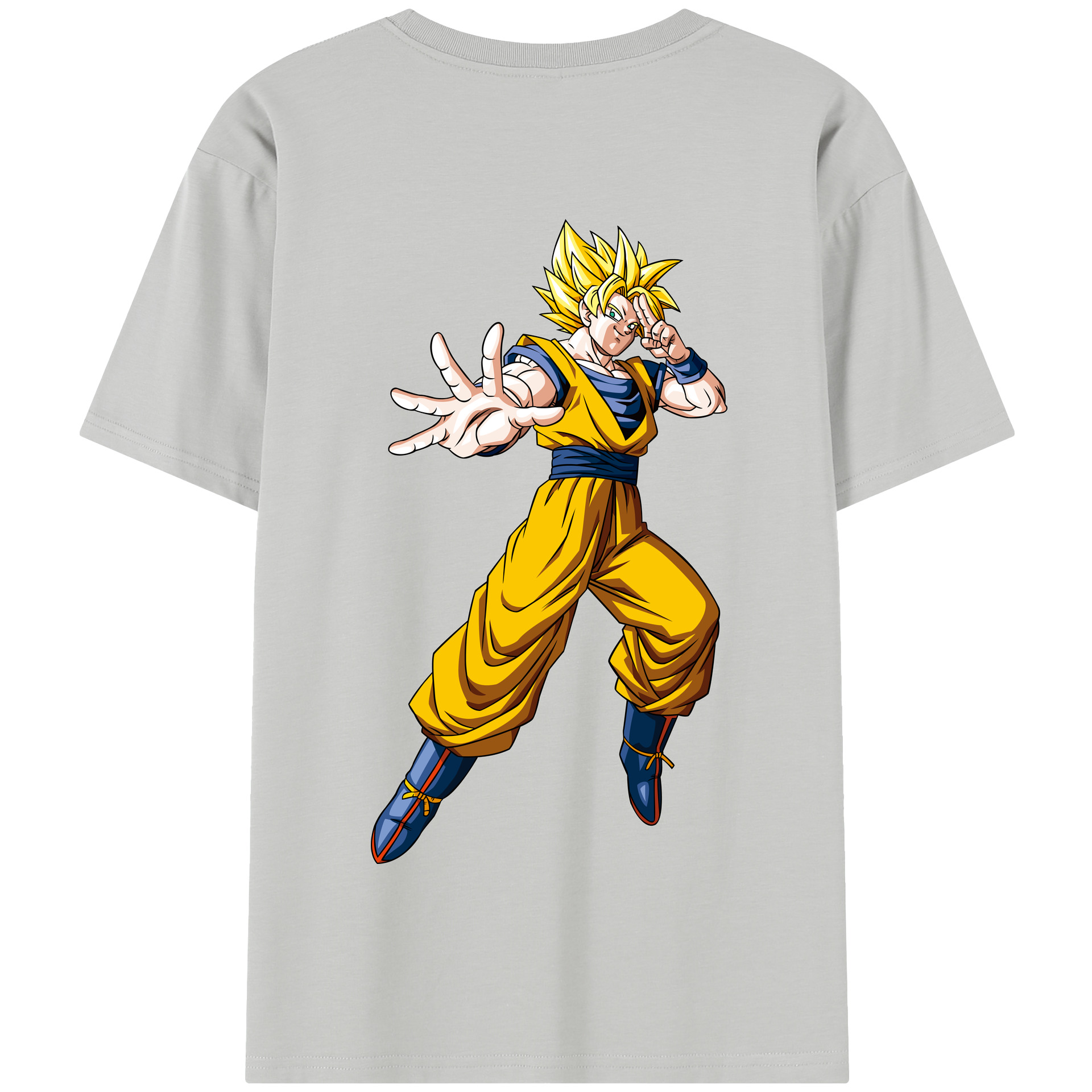 （画像用） ドラゴンボール 孫悟空（そん ごくう）Son Goku カカロット DRAGON BALL Kakarotto 綿100％半袖Tシャツ（背面プリント）
