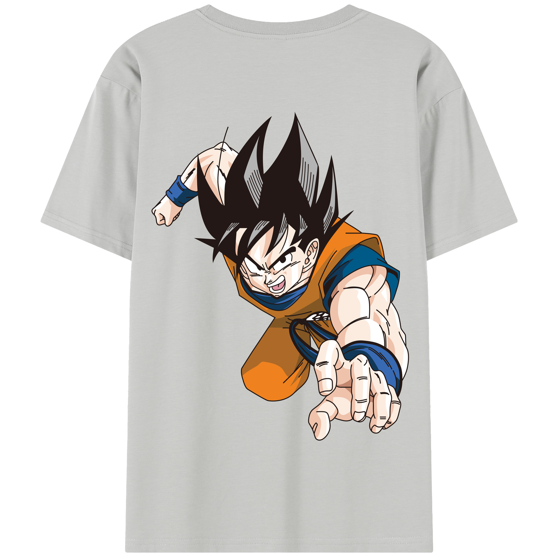 （画像用） ドラゴンボール 孫悟空（そん ごくう）Son Goku カカロット DRAGON BALL Kakarotto 綿100％半袖Tシャツ（背面プリント）