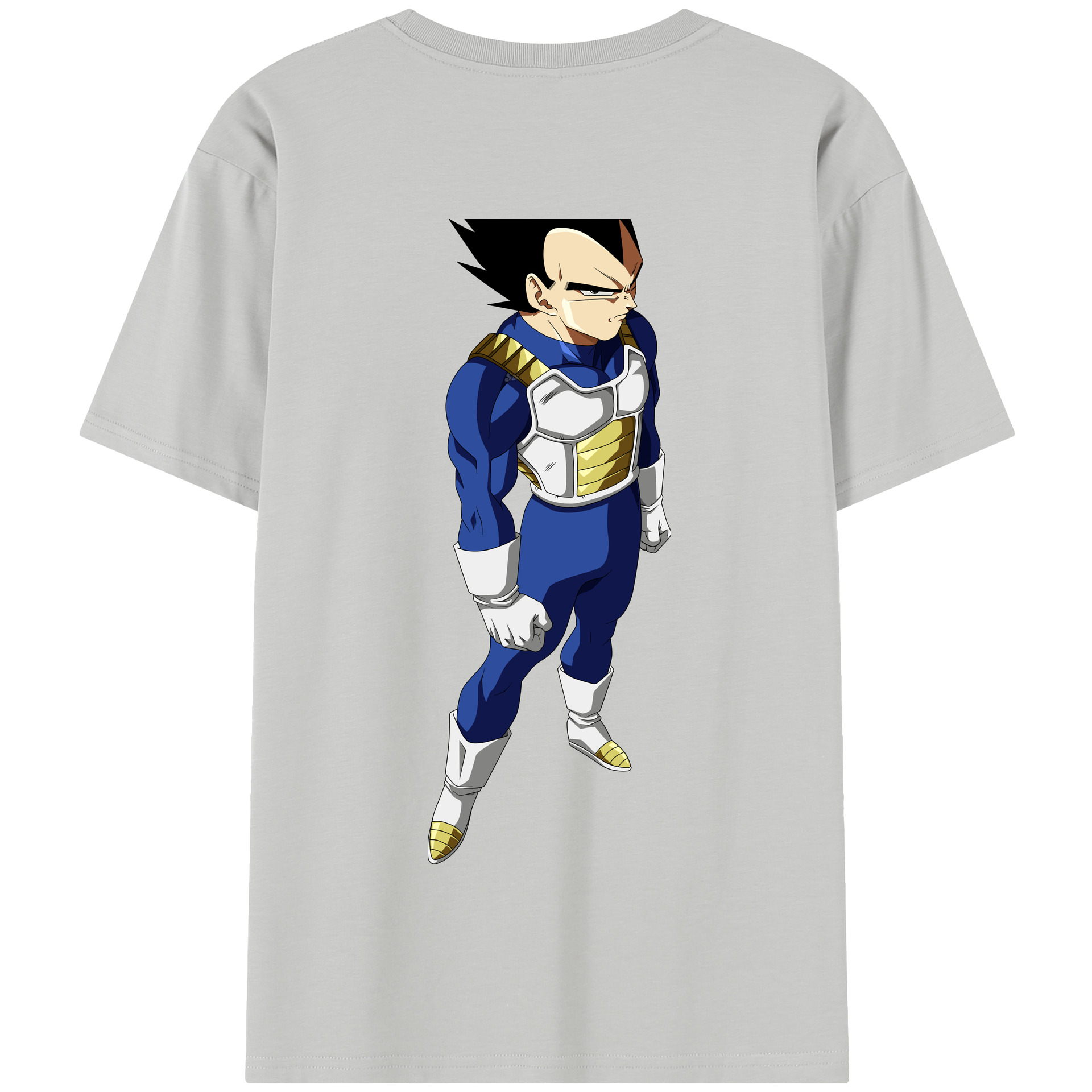 （画像用） ドラゴンボール ベジータ四世（Bejīta Yonsei）DRAGON BALL Vegeta IV 綿100％半袖Tシャツ（背面プリント）