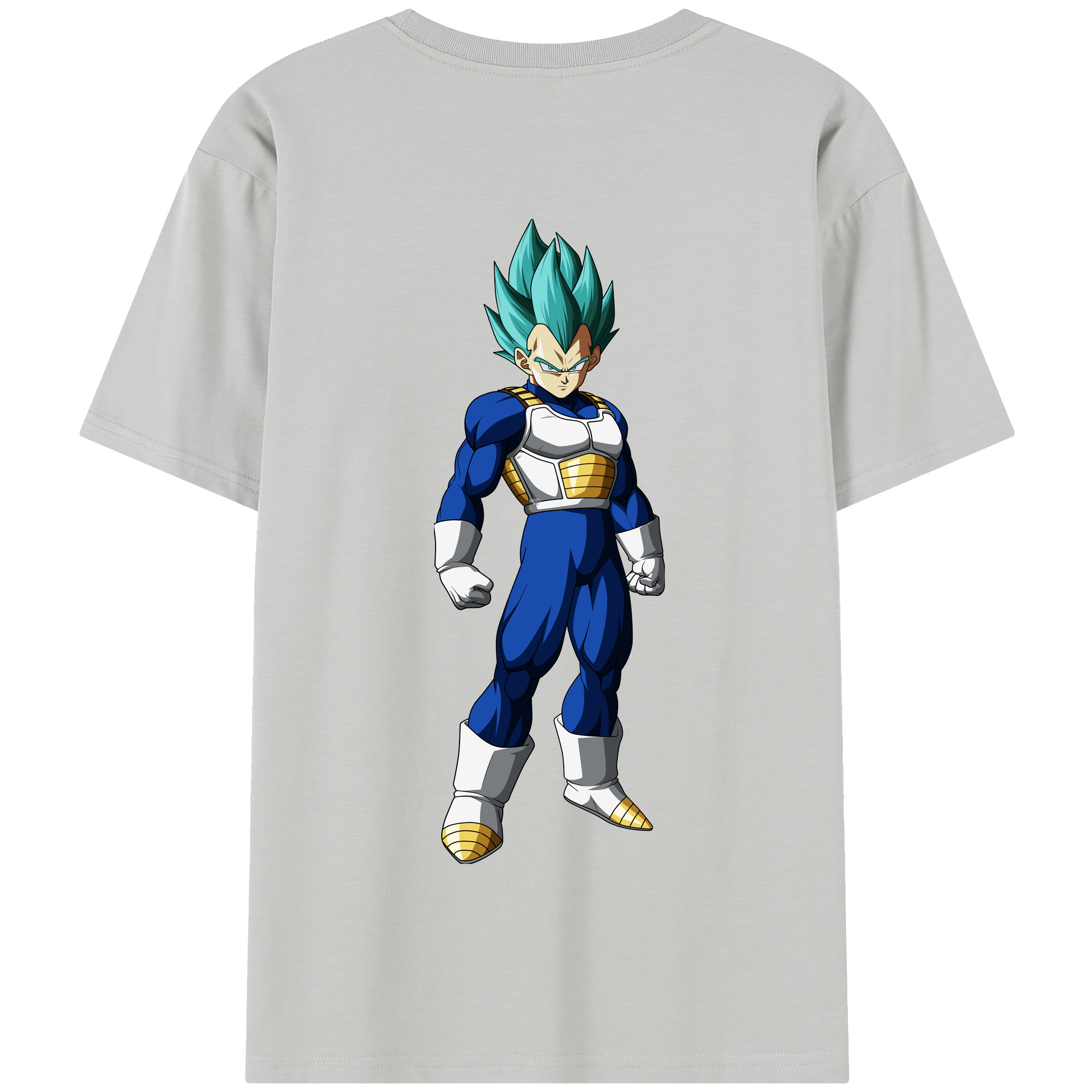 （画像用） ドラゴンボール ベジータ四世（Bejīta Yonsei）DRAGON BALL Vegeta IV 綿100％半袖Tシャツ（背面プリント）