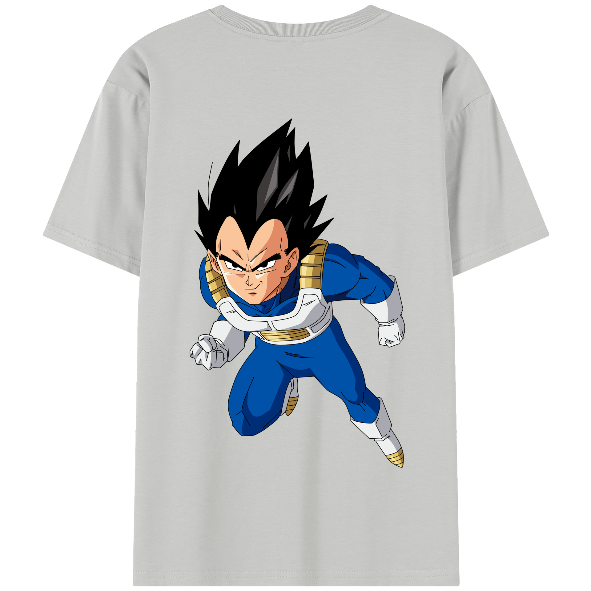 （画像用） ドラゴンボール ベジータ四世（Bejīta Yonsei）DRAGON BALL Vegeta IV 綿100％半袖Tシャツ（背面プリント）