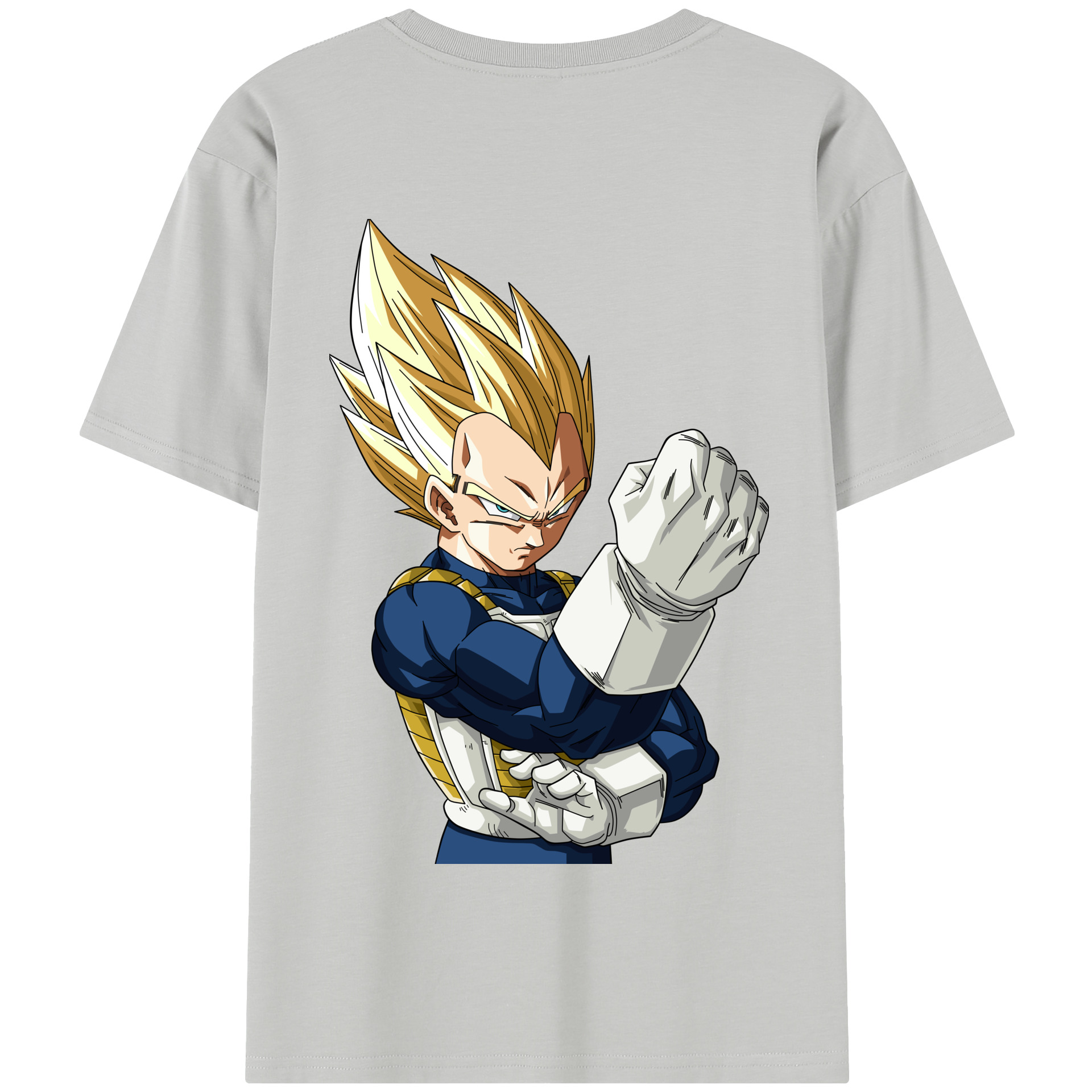 （画像用） ドラゴンボール ベジータ四世（Bejīta Yonsei）DRAGON BALL Vegeta IV 綿100％半袖Tシャツ（背面プリント）