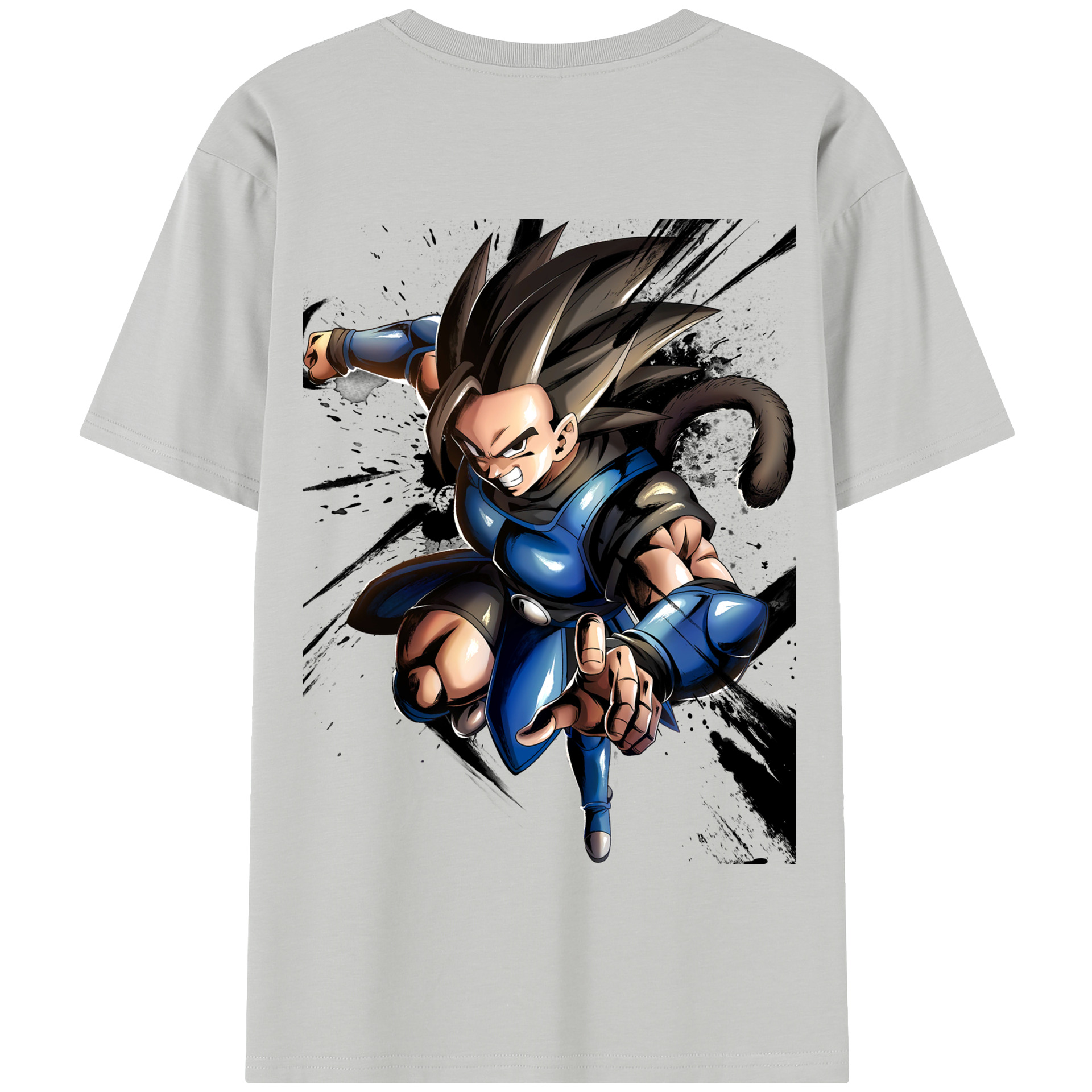 （画像用） ドラゴンボール ベジータ四世（Bejīta Yonsei）DRAGON BALL Vegeta IV 綿100％半袖Tシャツ（背面プリント）