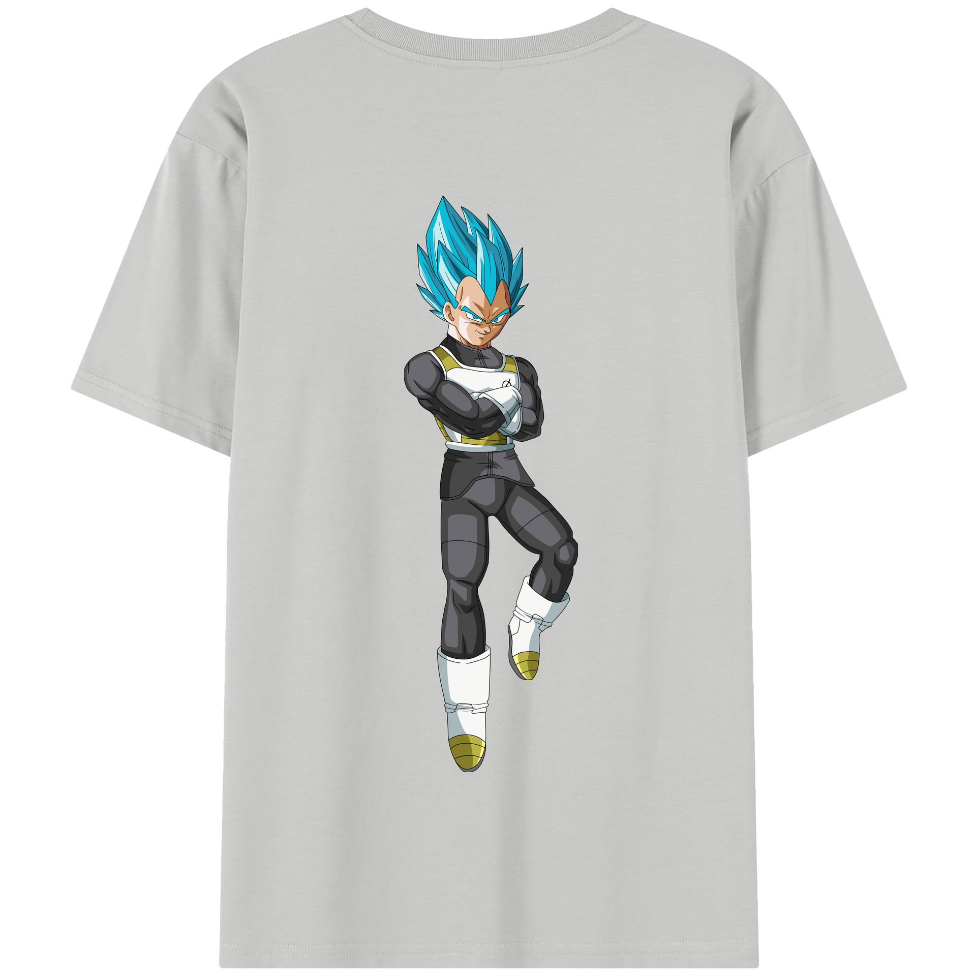 （画像用） ドラゴンボール ベジータ四世（Bejīta Yonsei）DRAGON BALL Vegeta IV 綿100％半袖Tシャツ（背面プリント）