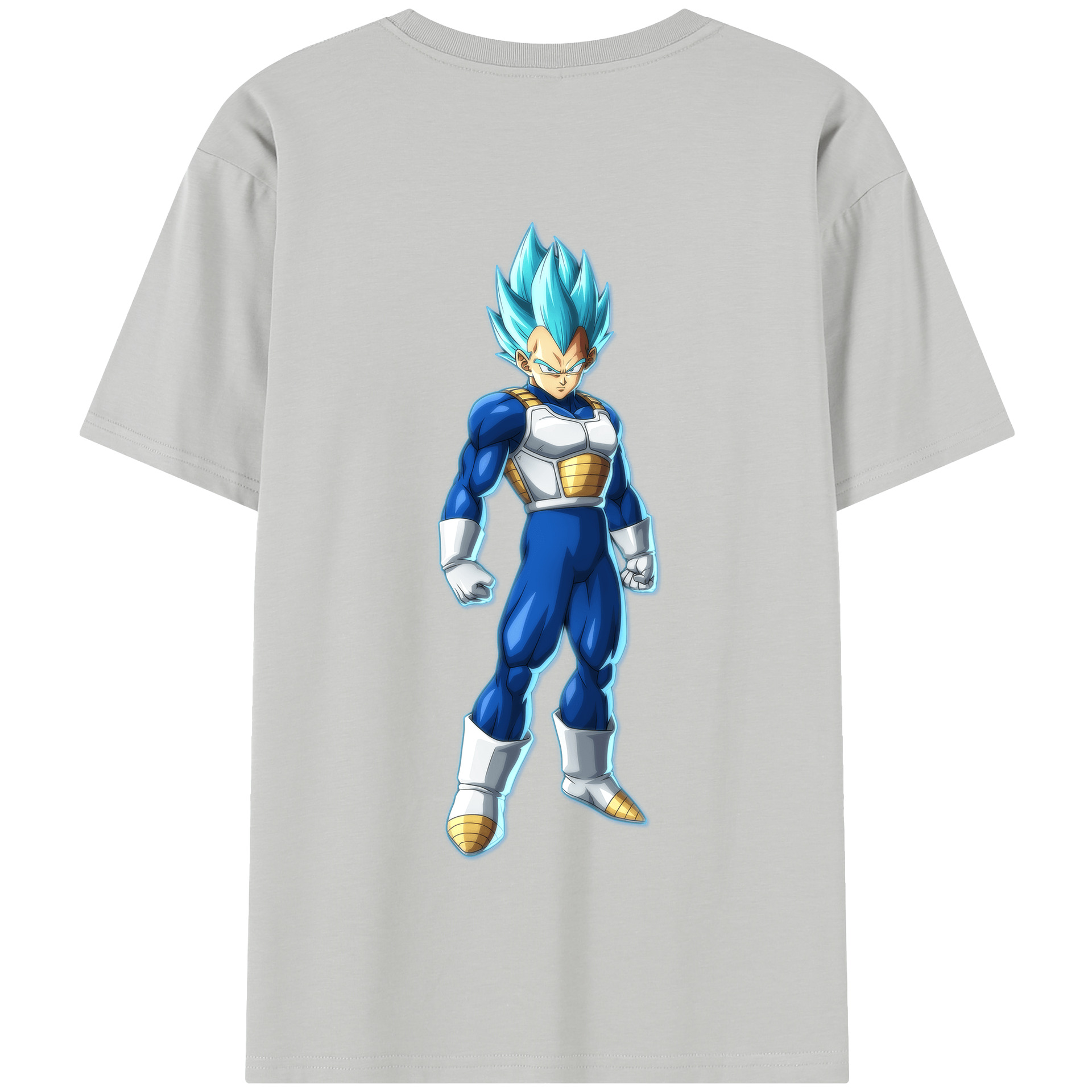 （画像用） ドラゴンボール ベジータ四世（Bejīta Yonsei）DRAGON BALL Vegeta IV 綿100％半袖Tシャツ（背面プリント）