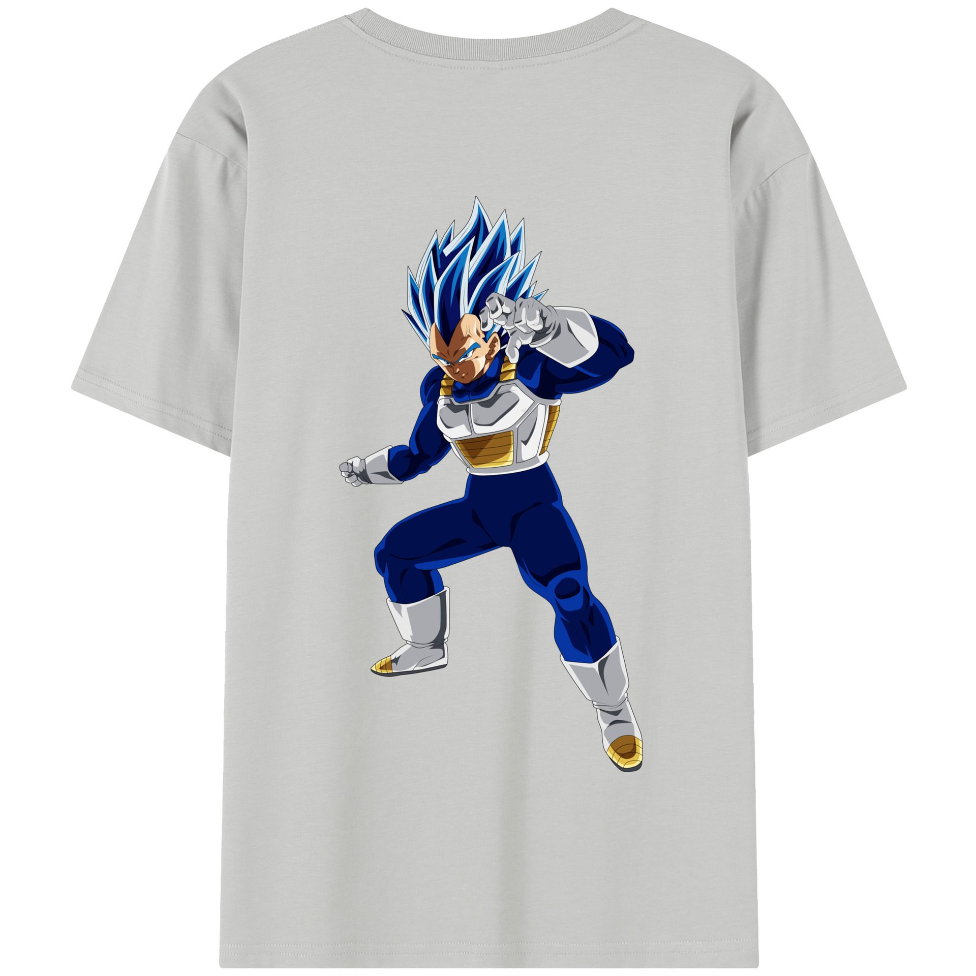 （画像用） ドラゴンボール ベジータ四世（Bejīta Yonsei）DRAGON BALL Vegeta IV 綿100％半袖Tシャツ（背面プリント）