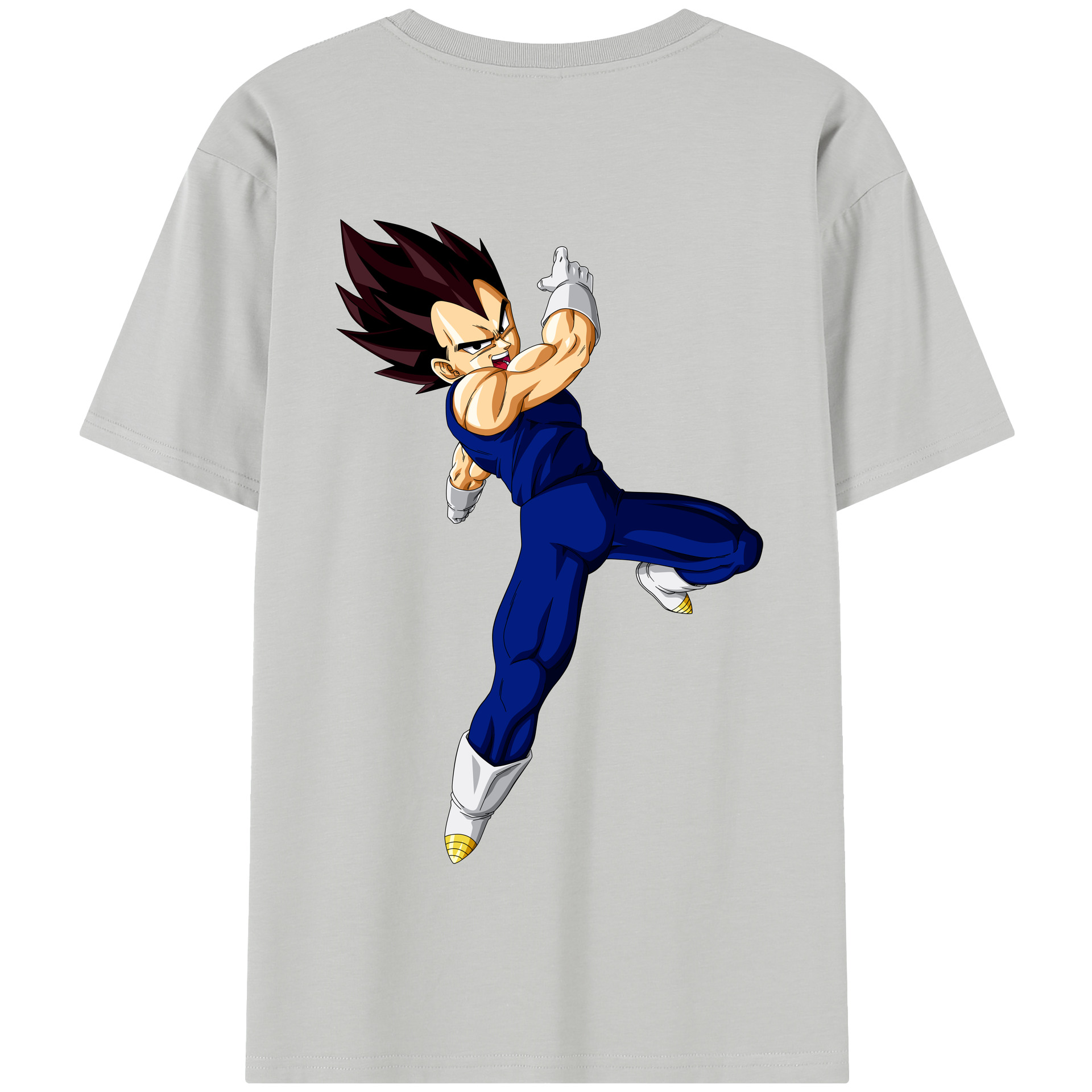 （画像用） ドラゴンボール ベジータ四世（Bejīta Yonsei）DRAGON BALL Vegeta IV 綿100％半袖Tシャツ（背面プリント）