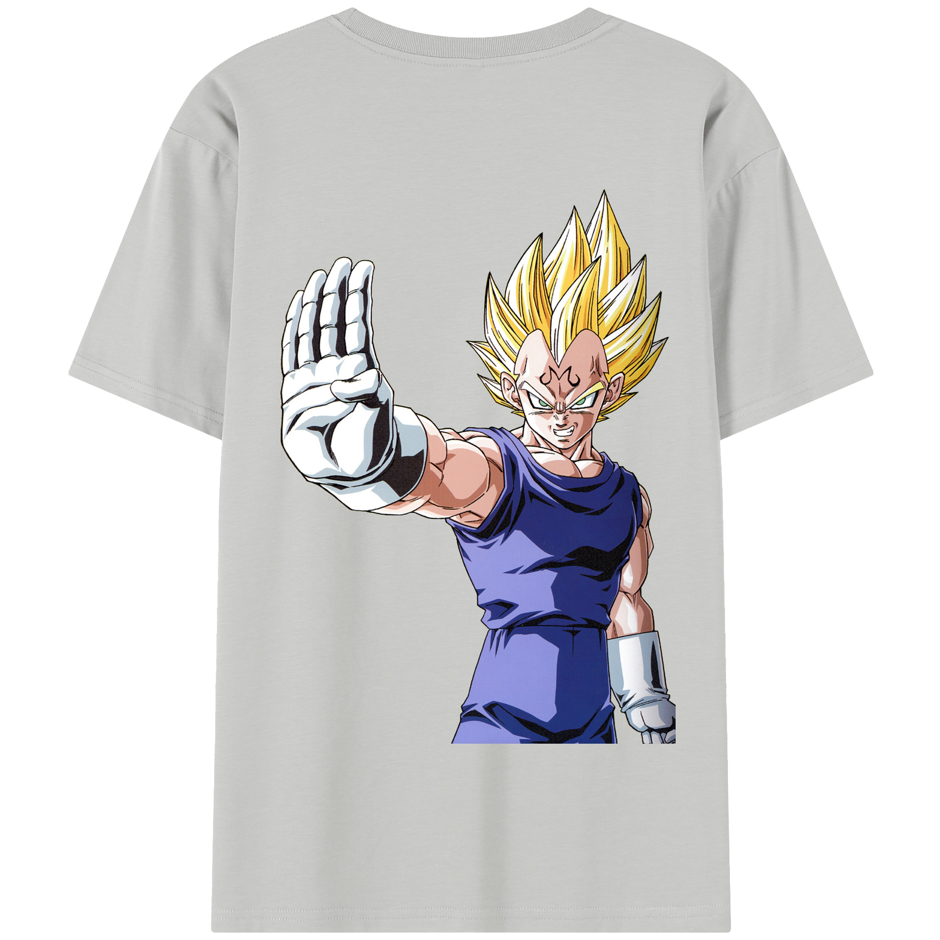 （画像用） ドラゴンボール ベジータ四世（Bejīta Yonsei）DRAGON BALL Vegeta IV 綿100％半袖Tシャツ（背面プリント）