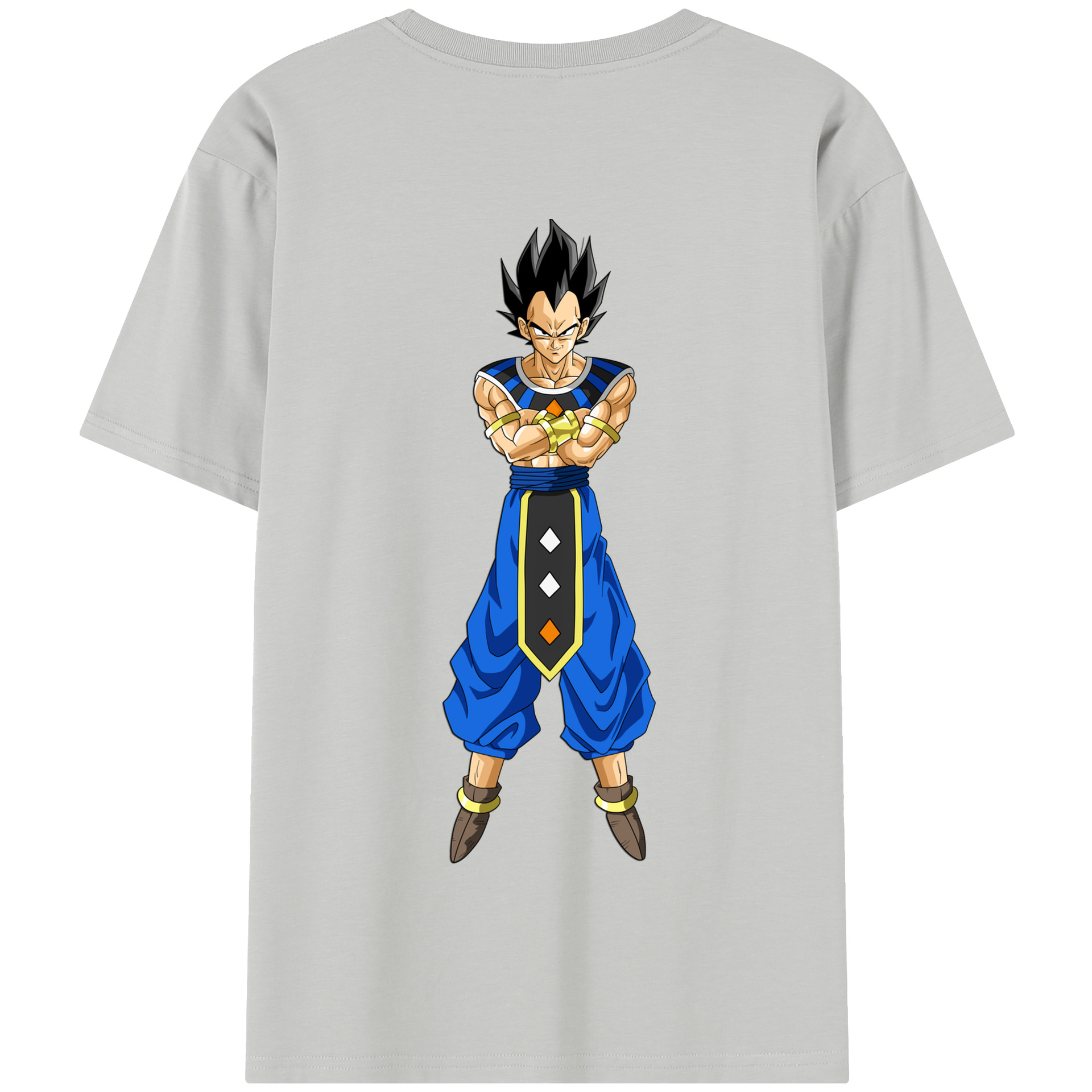 （画像用） ドラゴンボール ベジータ四世（Bejīta Yonsei）DRAGON BALL Vegeta IV 綿100％半袖Tシャツ（背面プリント）