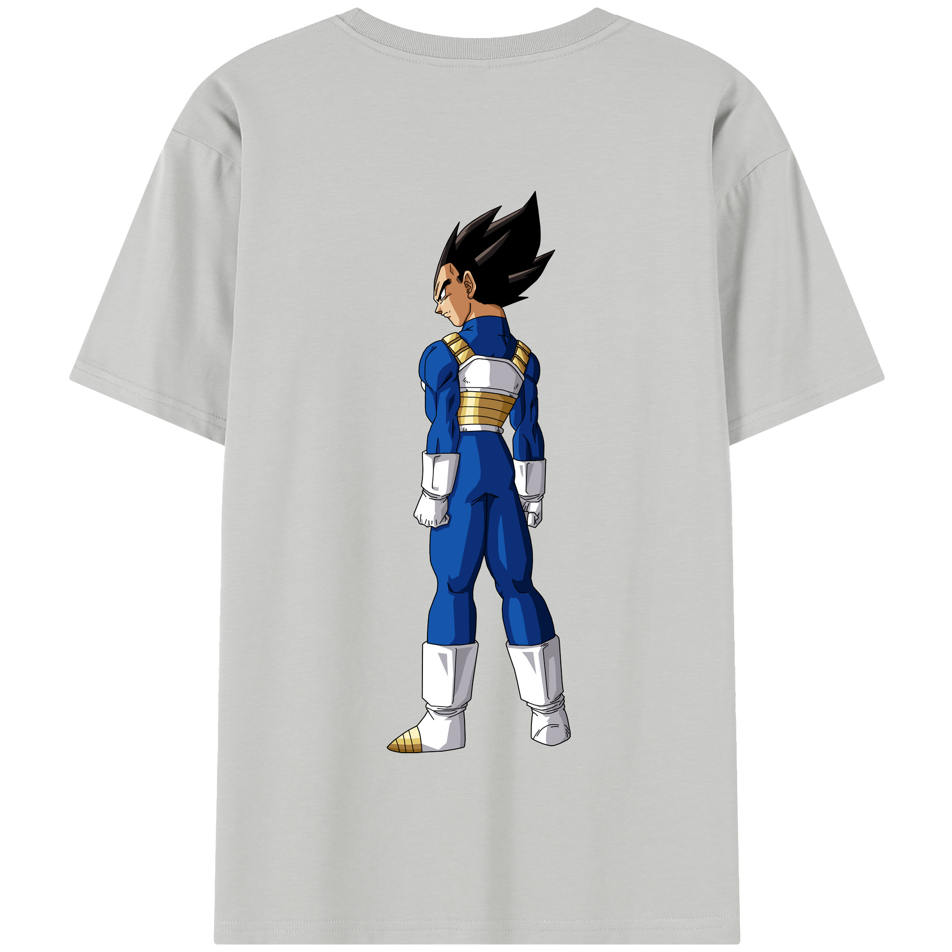 （画像用） ドラゴンボール ベジータ四世（Bejīta Yonsei）DRAGON BALL Vegeta IV 綿100％半袖Tシャツ（背面プリント）