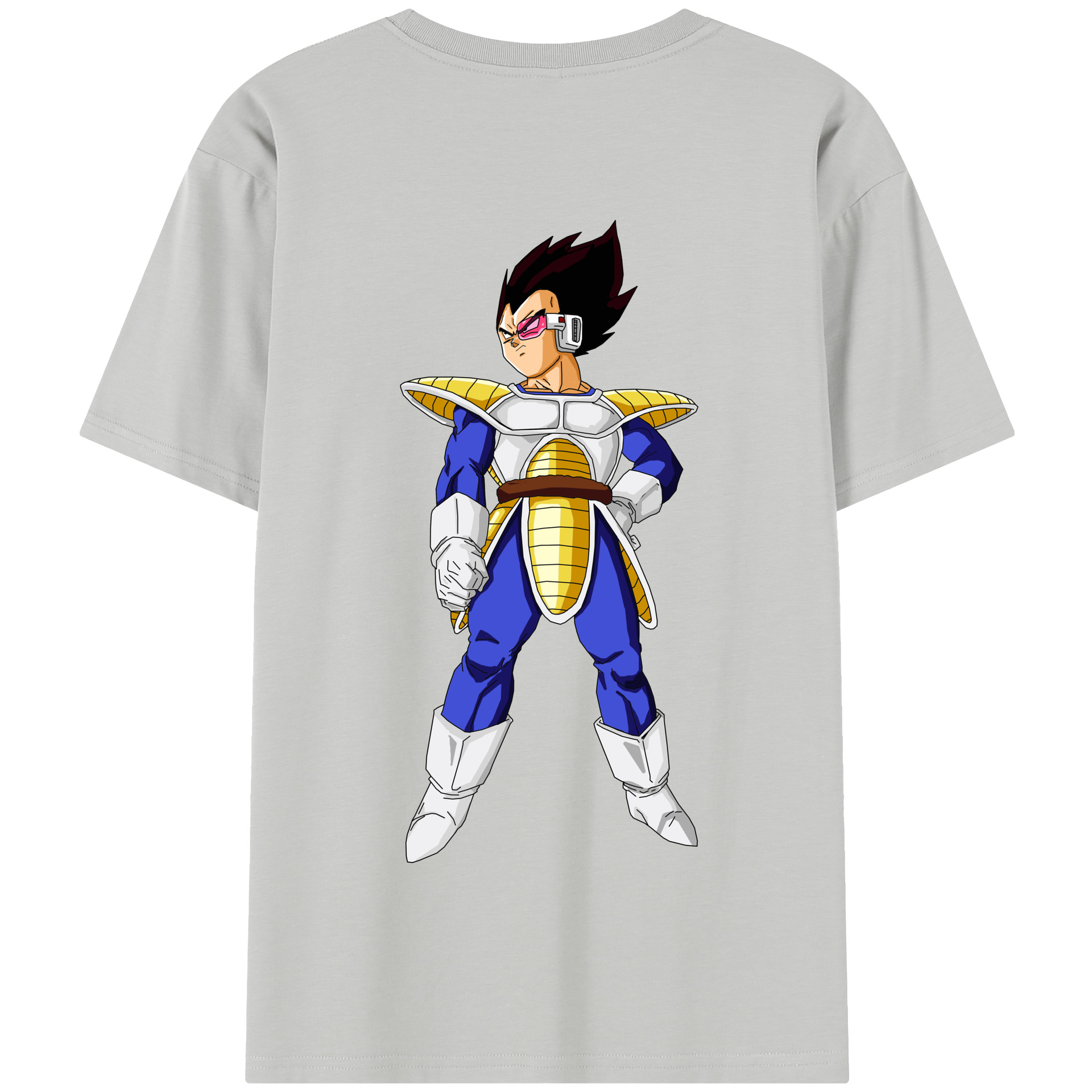 （画像用） ドラゴンボール ベジータ四世（Bejīta Yonsei）DRAGON BALL Vegeta IV 綿100％半袖Tシャツ（背面プリント）