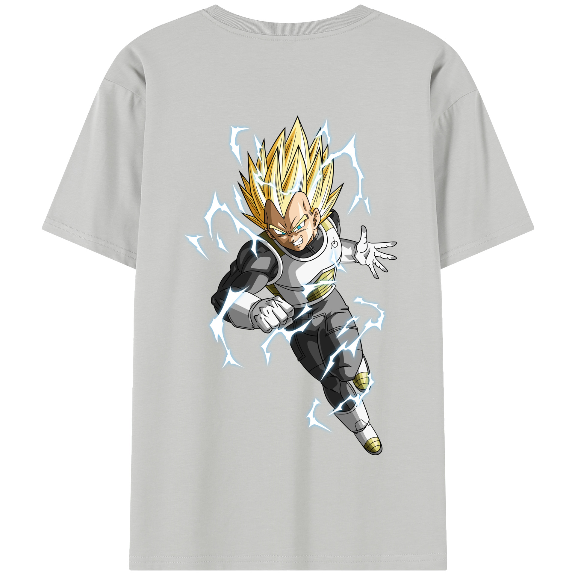 （画像用） ドラゴンボール ベジータ四世（Bejīta Yonsei）DRAGON BALL Vegeta IV 綿100％半袖Tシャツ（背面プリント）