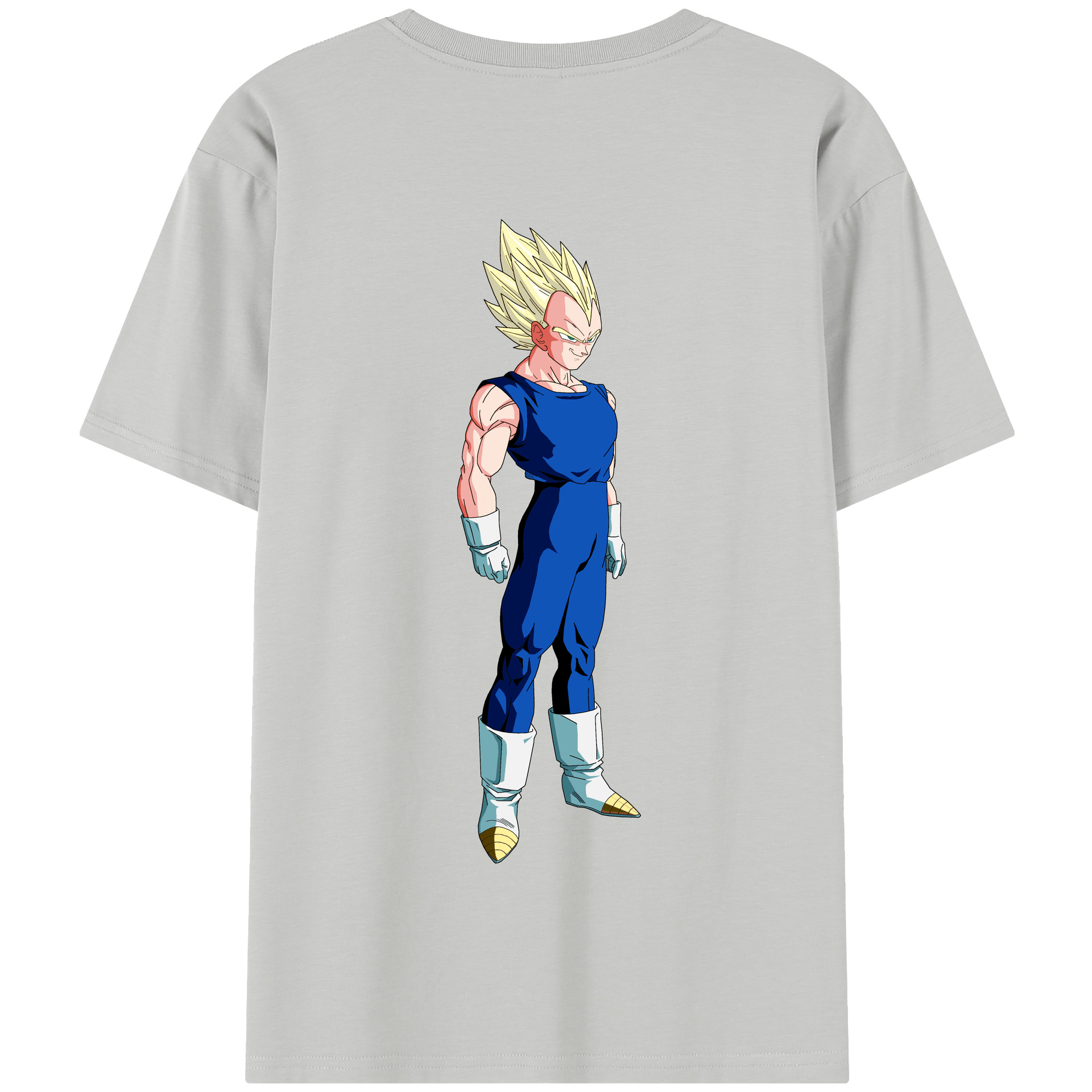 （画像用） ドラゴンボール ベジータ四世（Bejīta Yonsei）DRAGON BALL Vegeta IV 綿100％半袖Tシャツ（背面プリント）
