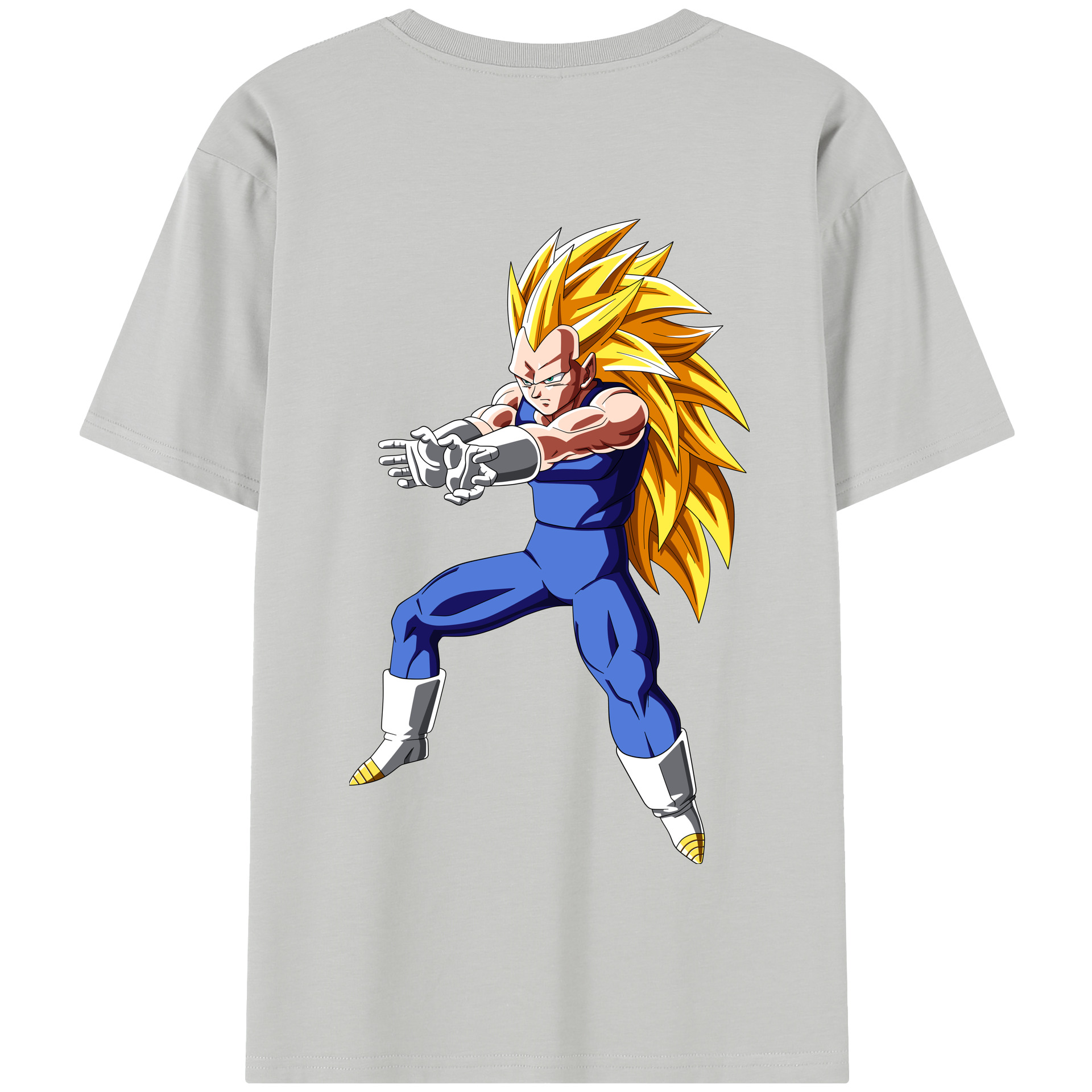 （画像用） ドラゴンボール ベジータ四世（Bejīta Yonsei）DRAGON BALL Vegeta IV 綿100％半袖Tシャツ（背面プリント）
