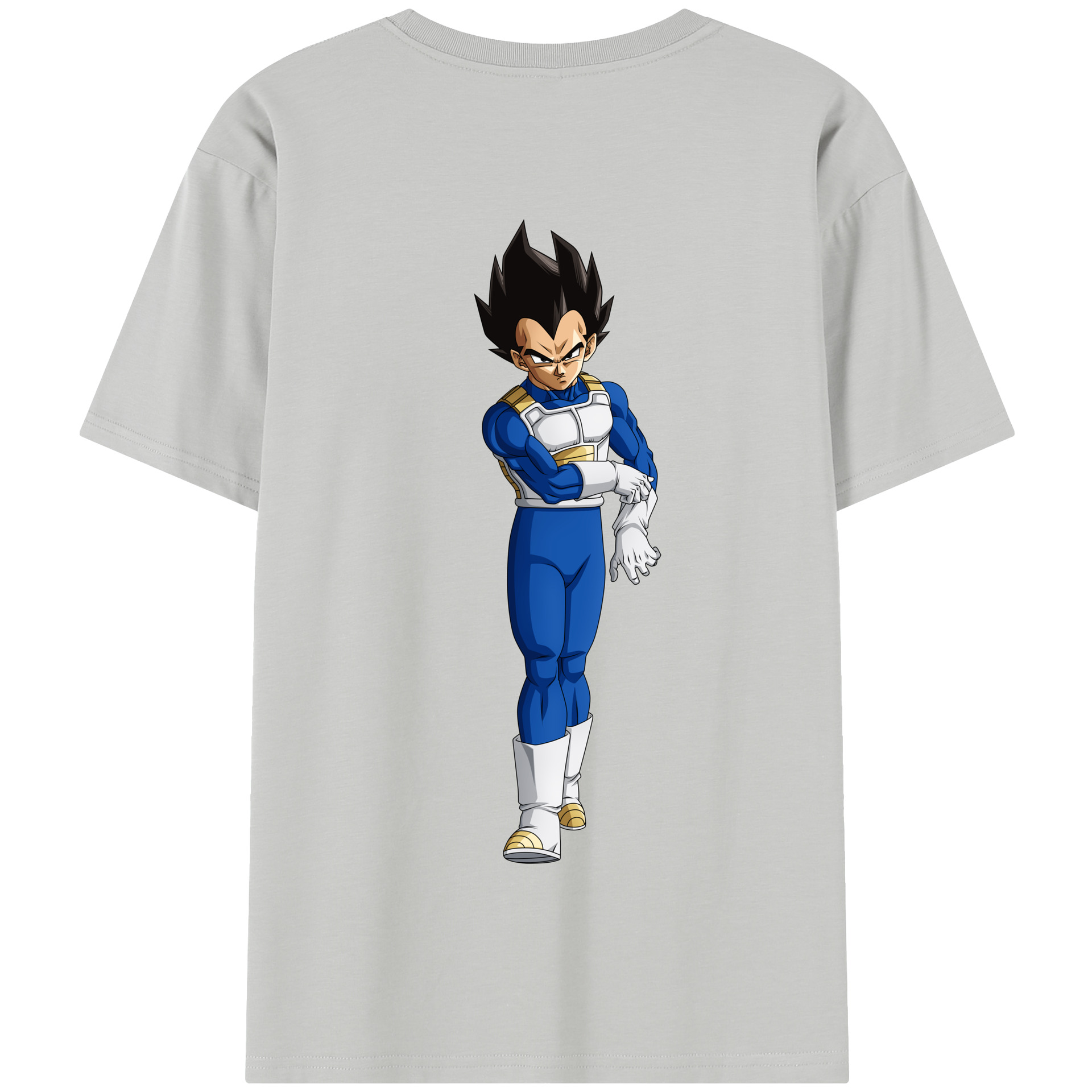 （画像用） ドラゴンボール ベジータ四世（Bejīta Yonsei）DRAGON BALL Vegeta IV 綿100％半袖Tシャツ（背面プリント）